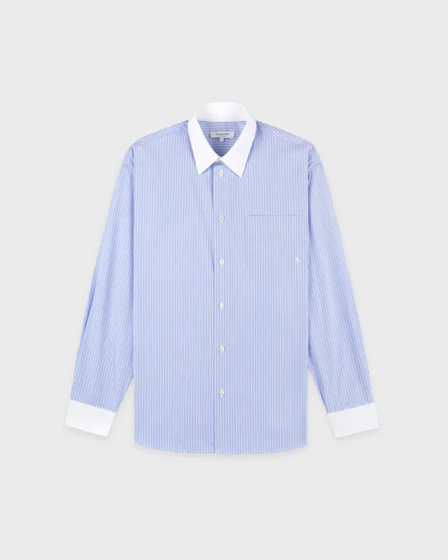 SRC Oversized Shirt - Light Blue Stripe sold by Sporty and Rich