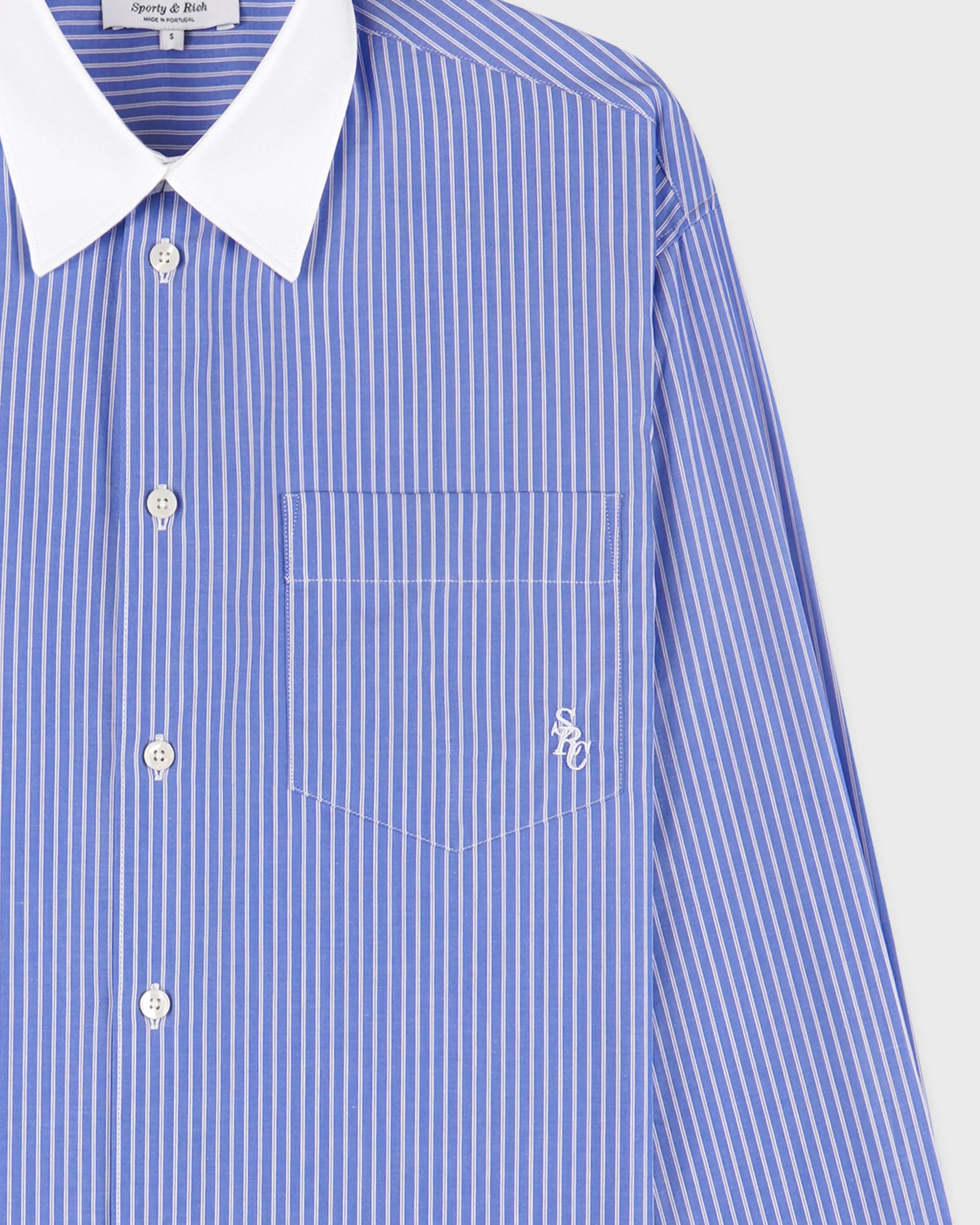 SRC Oversized Shirt - Navy Stripe sold by Sporty and Rich product image thumbnail 2