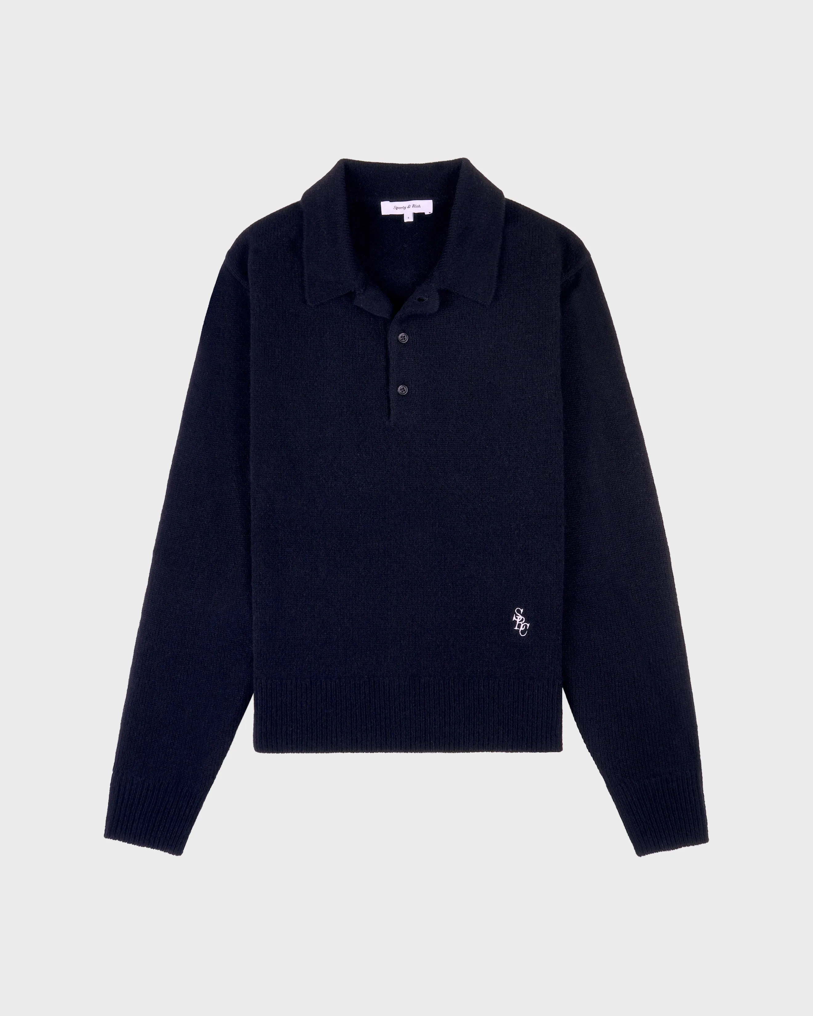 SRC Cashmere Polo - Navy sold by Sporty and Rich