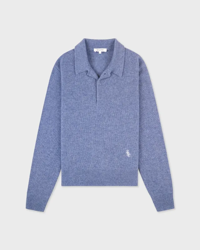 SRC Cashmere Polo - Colony Blue sold by Sporty and Rich