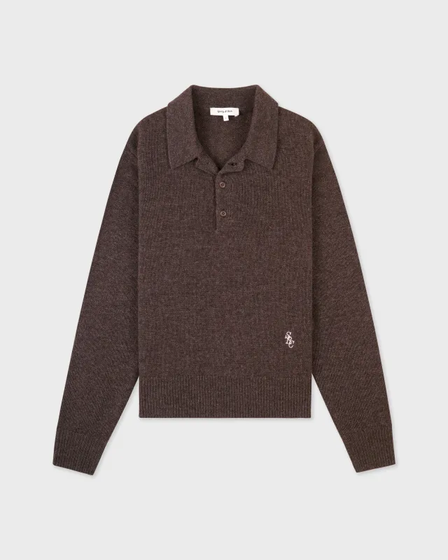SRC Cashmere Polo - Toffee sold by Sporty and Rich