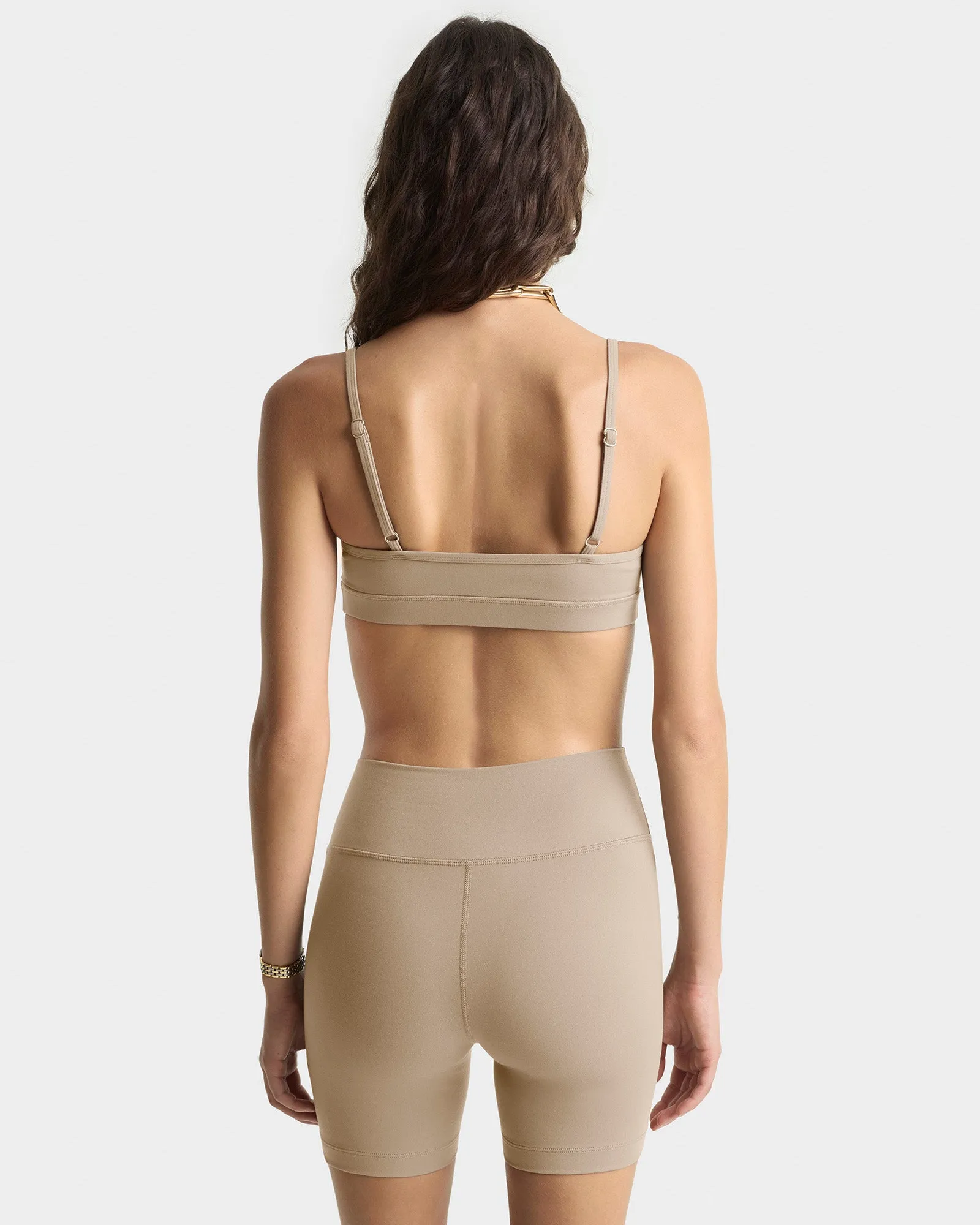 Signature Logo Mini Sports Bra - Hazelnut/White sold by Sporty and Rich product image thumbnail 5