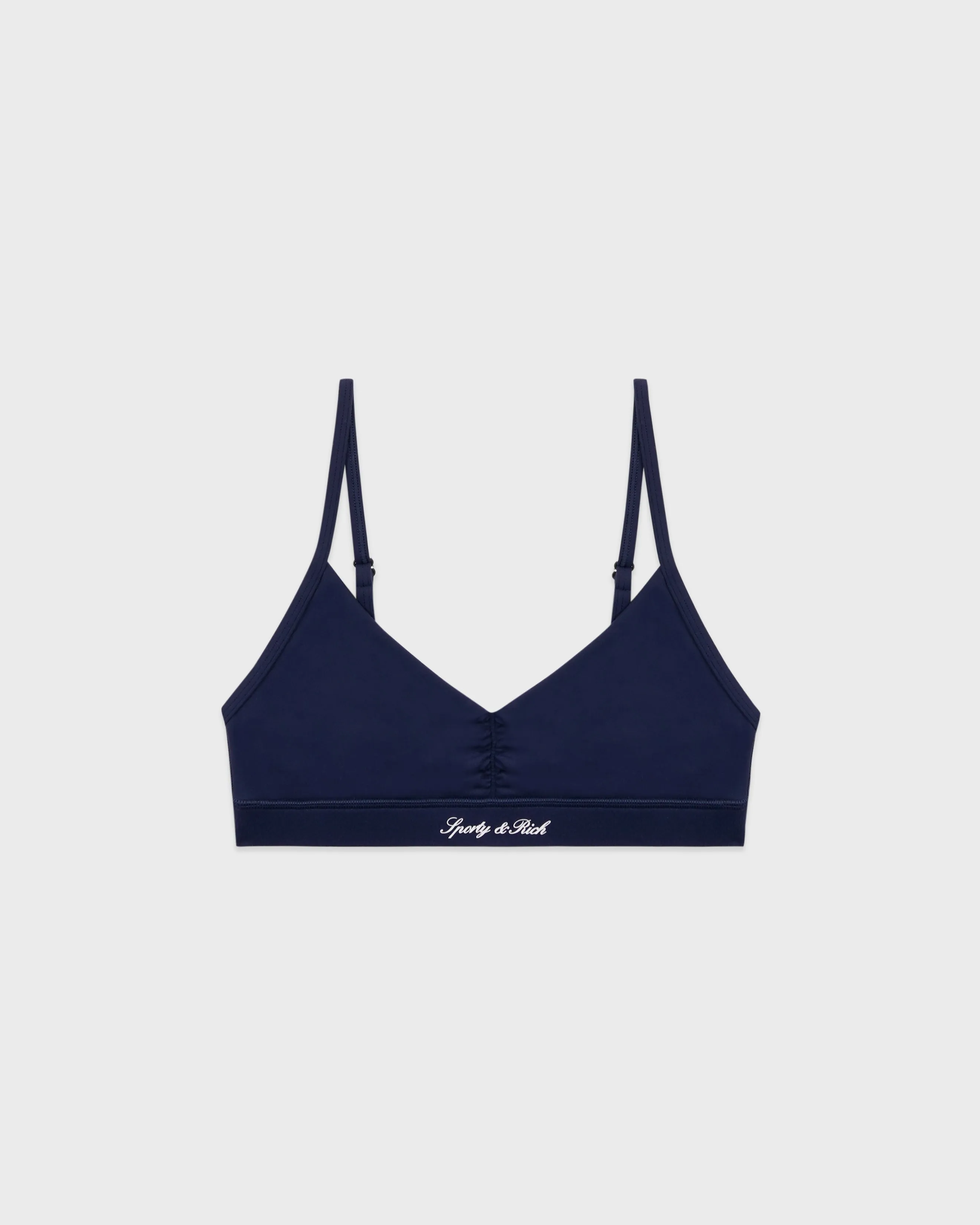 Signature Logo Mini Sports Bra - Dark Navy sold by Sporty and Rich