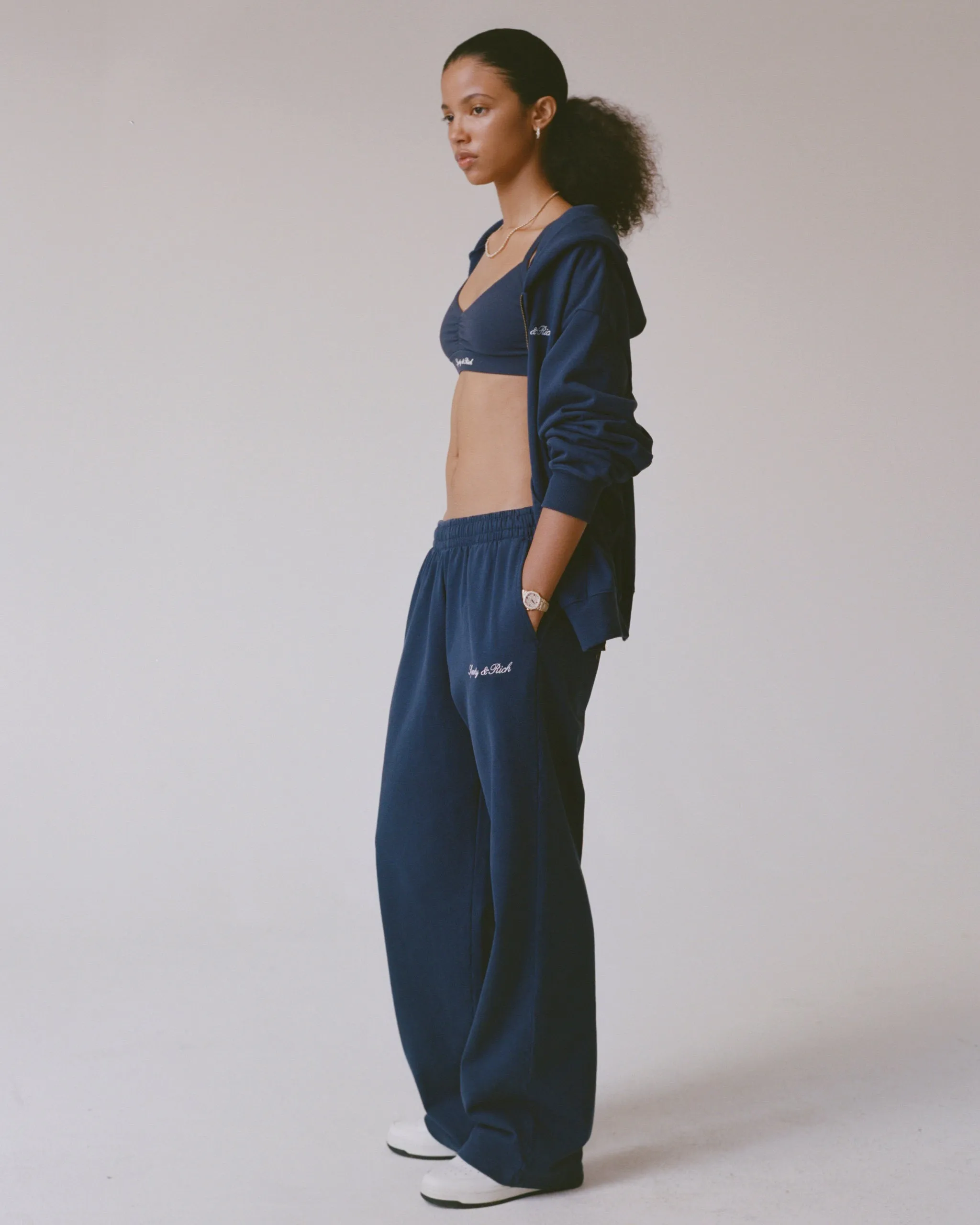 Signature Logo Mini Sports Bra - Dark Navy sold by Sporty and Rich product image thumbnail 2