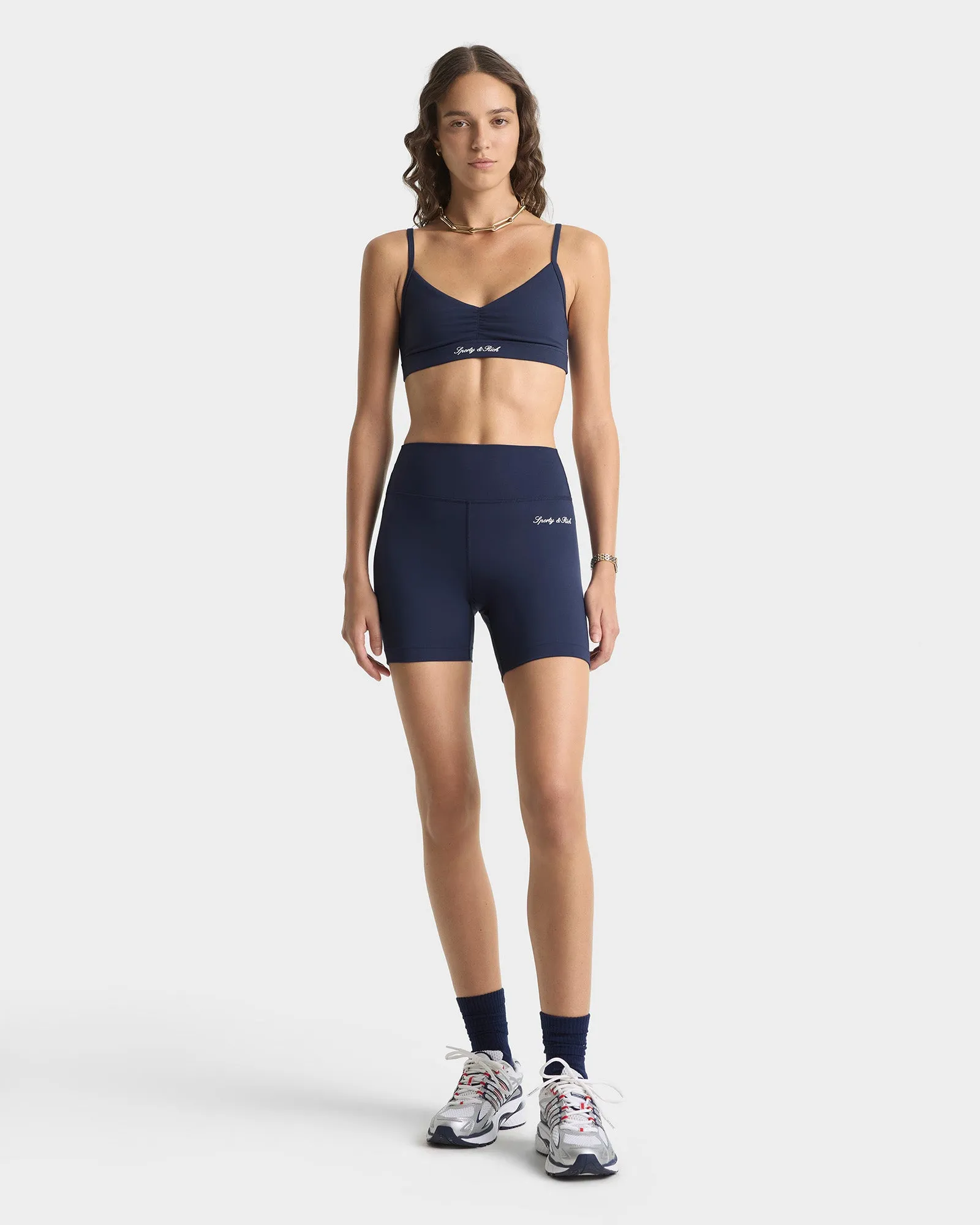 Signature Logo Mini Sports Bra - Dark Navy sold by Sporty and Rich product image thumbnail 4