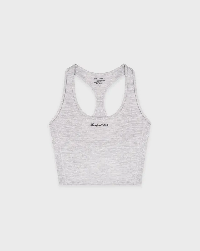 Signature Logo Sports Tank - Heather Gray sold by Sporty and Rich