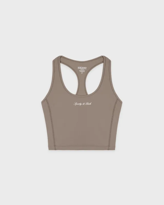 Signature Logo Sports Tank - Hazelnut sold by Sporty and Rich