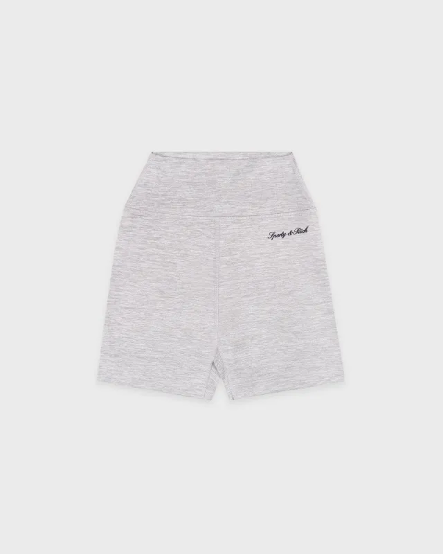 Signature Logo Biker Short - Heather Gray sold by Sporty and Rich