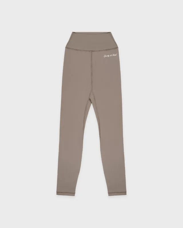 Signature Logo Legging - Hazelnut/White sold by Sporty and Rich