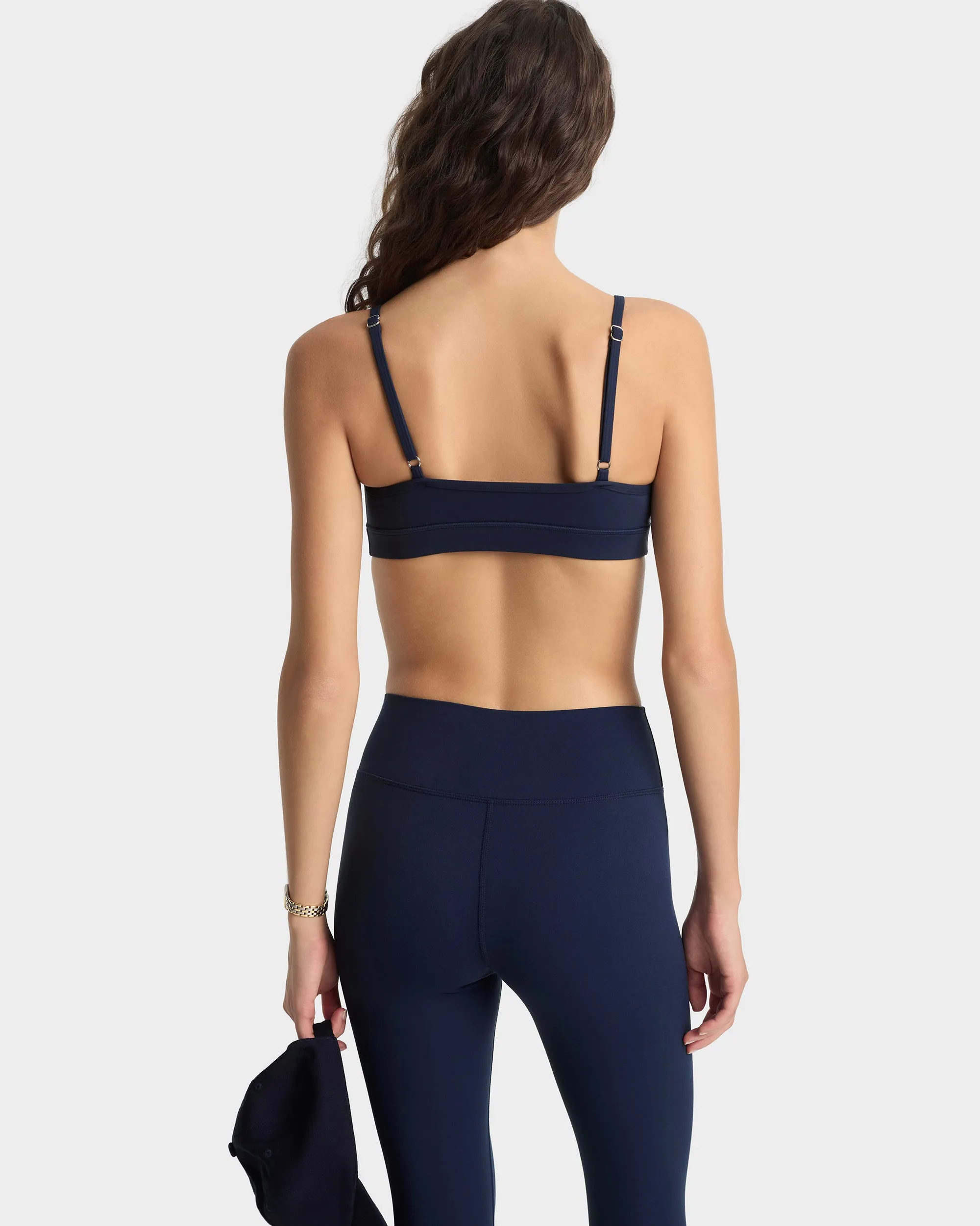 Serif Logo Mini Sports Bra - Navy/White sold by Sporty and Rich product image thumbnail 3