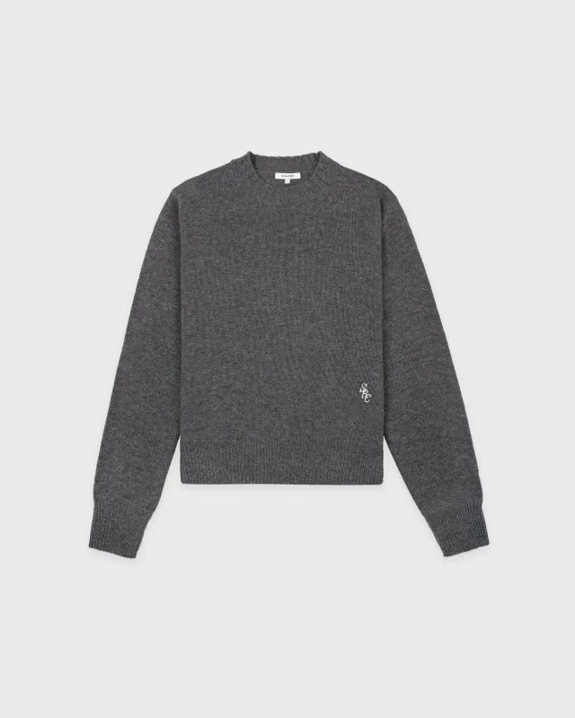 SRC Cashmere Sweater - Cool Gray/White sold by Sporty and Rich