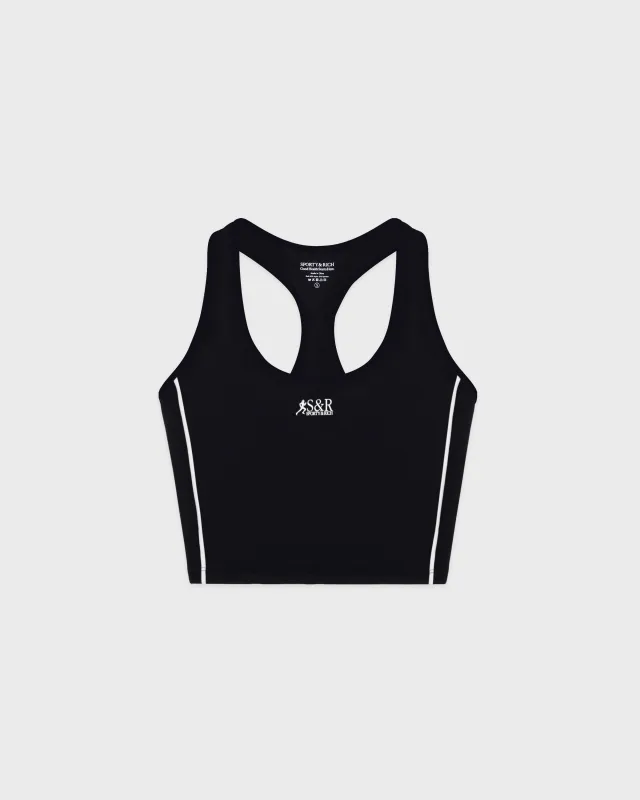 SR Runner Sports Tank - Black/White sold by Sporty and Rich