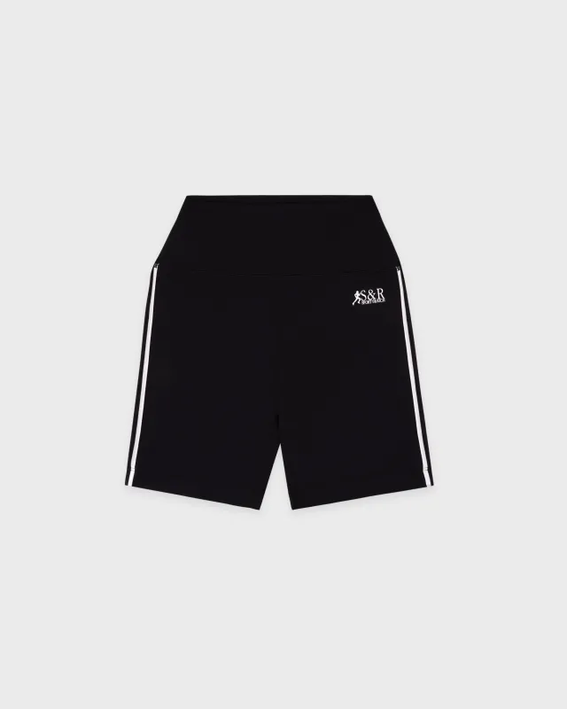 SR Runner Biker Short - Black/White sold by Sporty and Rich