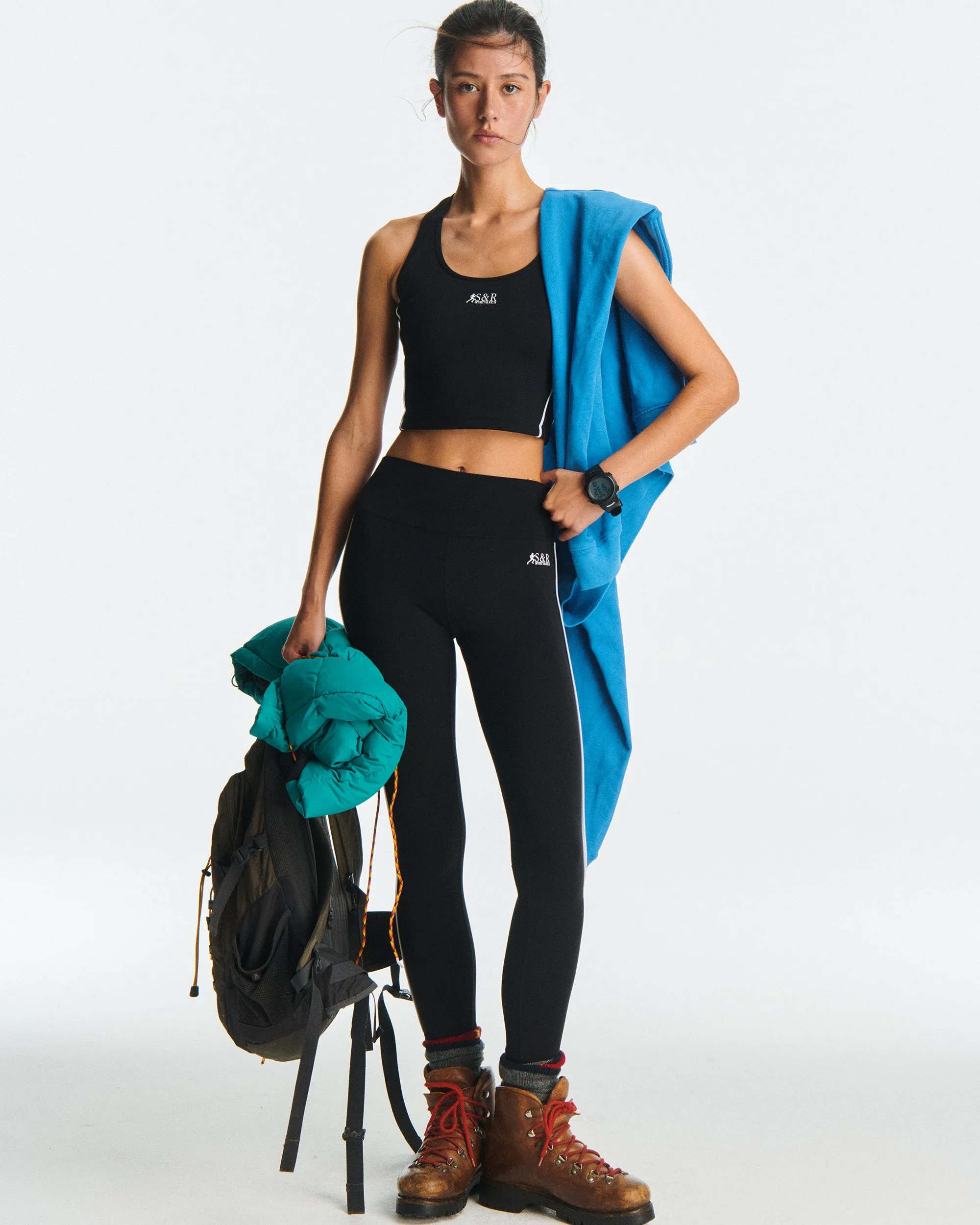 SR Runner Legging - Black/White sold by Sporty and Rich product image thumbnail 2