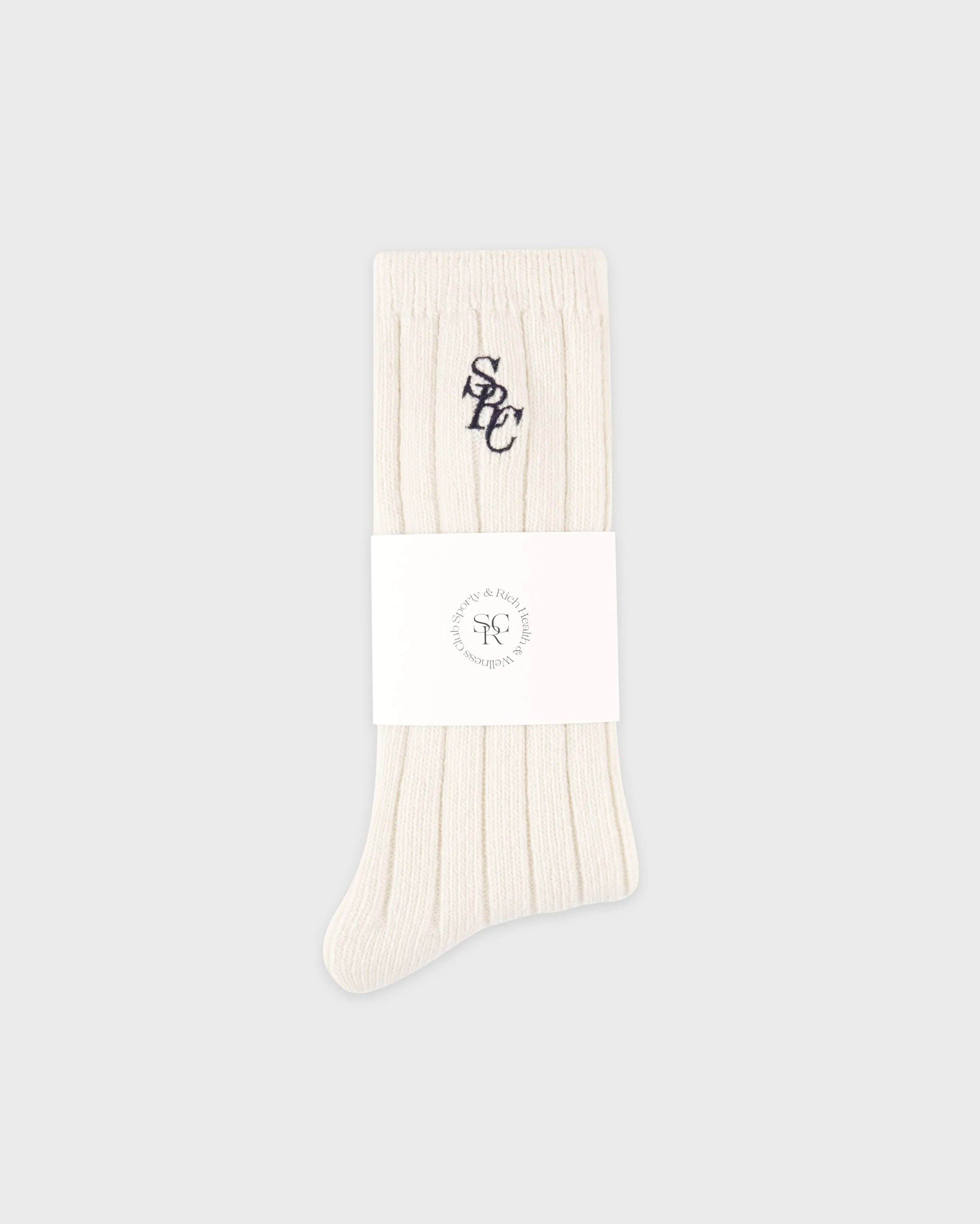 SRC Cashmere Socks - Ecru/Navy sold by Sporty and Rich product image thumbnail 2