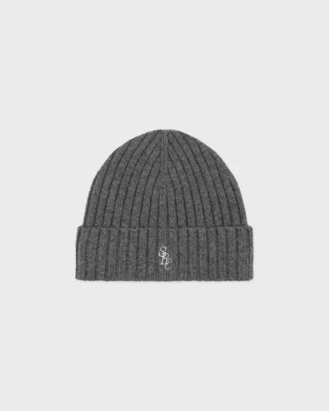 SRC Cashmere Beanie - Cool Gray/White sold by Sporty and Rich
