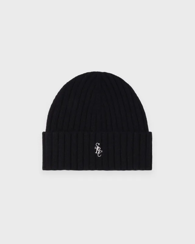 SRC Cashmere Beanie - Black/White sold by Sporty and Rich