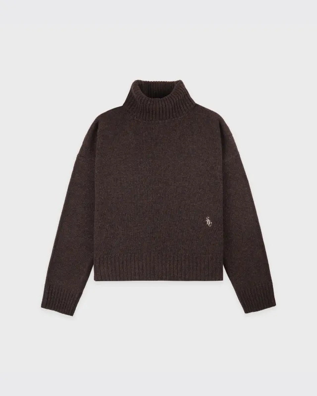 SRC Wool Turtleneck - Chocolate sold by Sporty and Rich