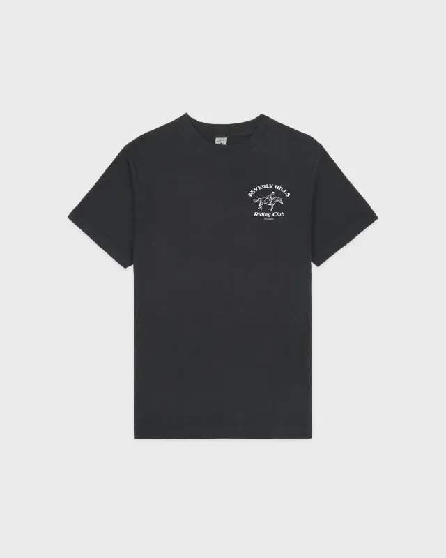 BH Riding Club T-Shirt - Faded Black/White made by Sporty and Rich