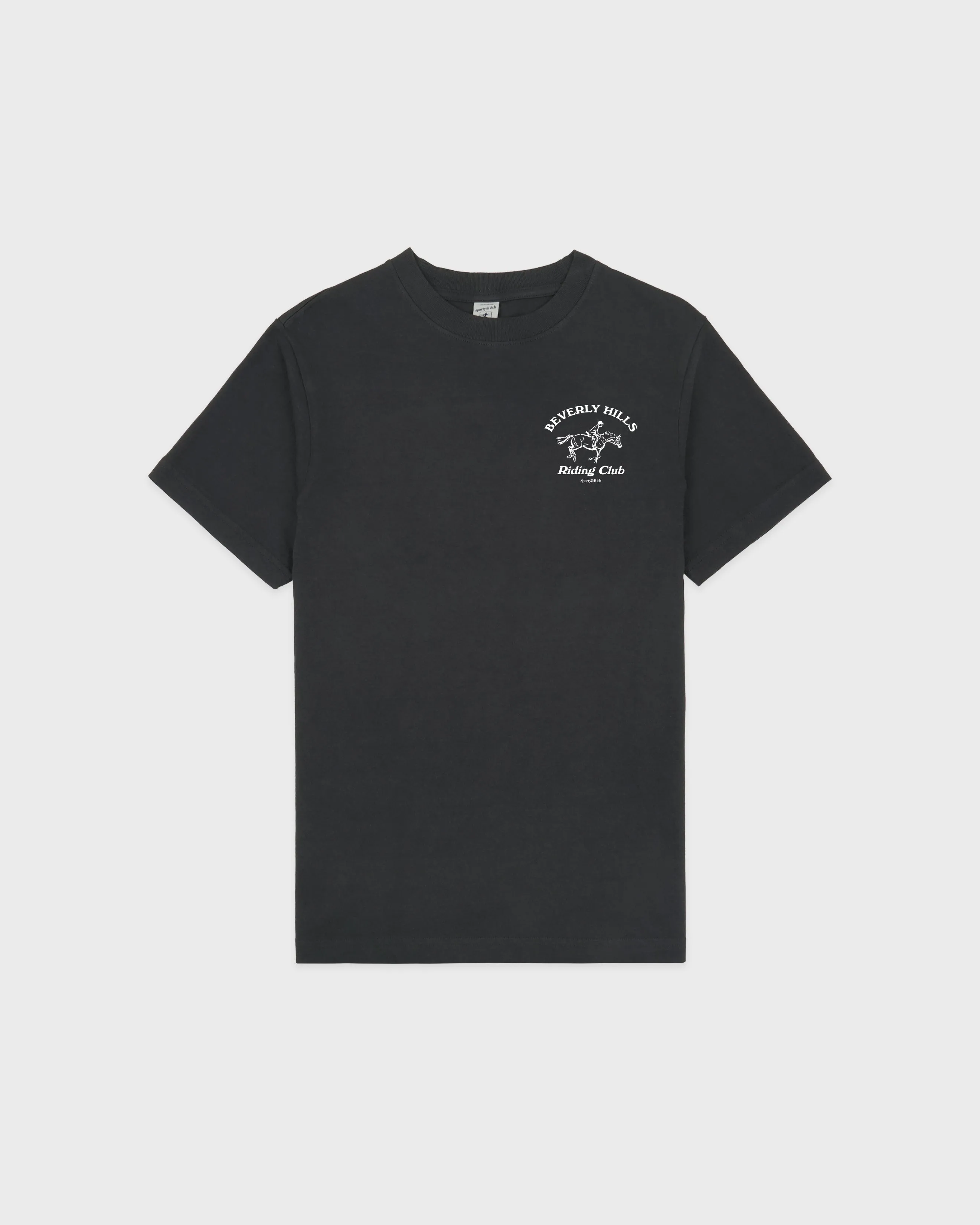 BH Riding Club T-Shirt - Faded Black/White sold by Sporty and Rich