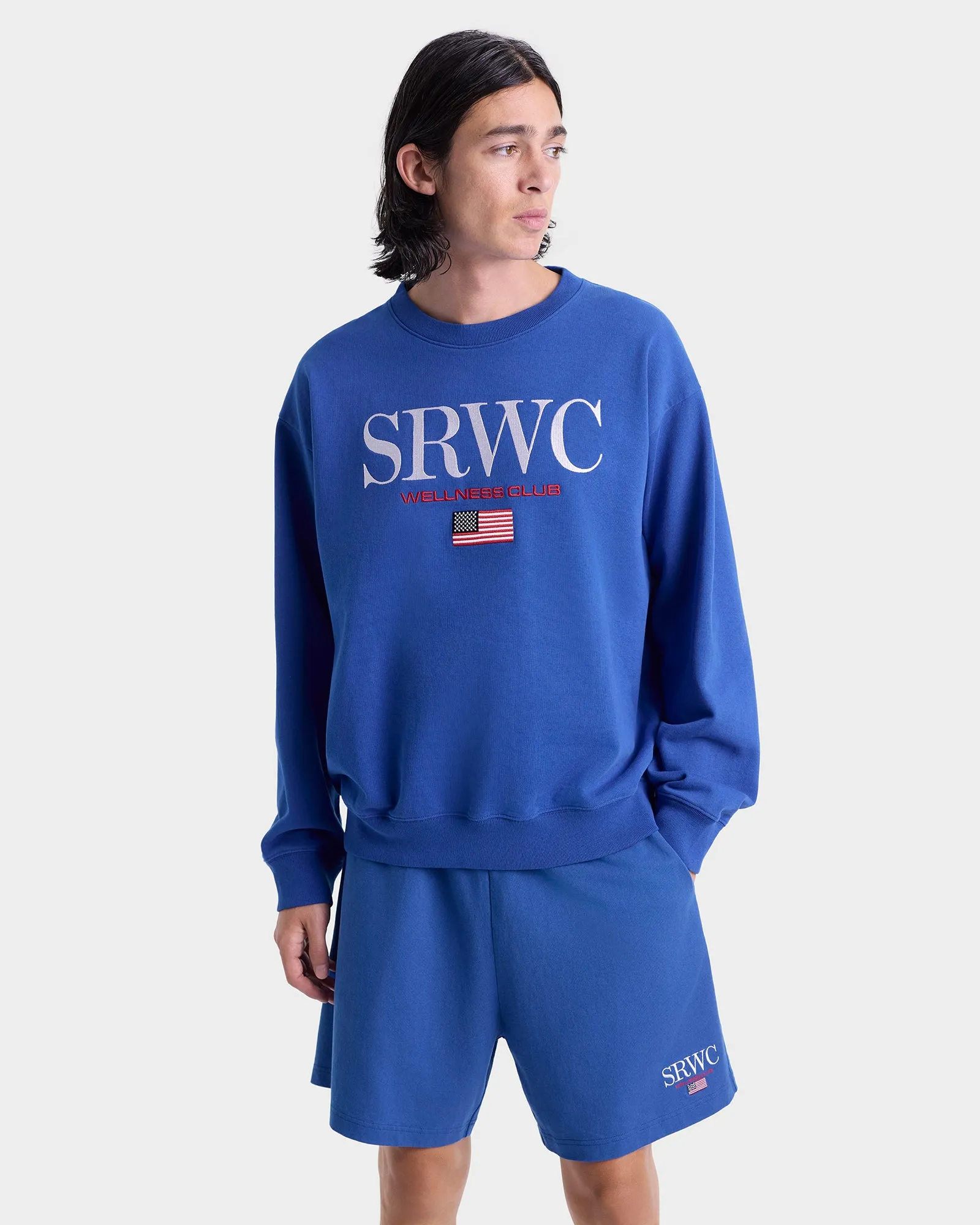 Nautical Embroidered Crewneck - Team Blue/White sold by Sporty and Rich product image thumbnail 5