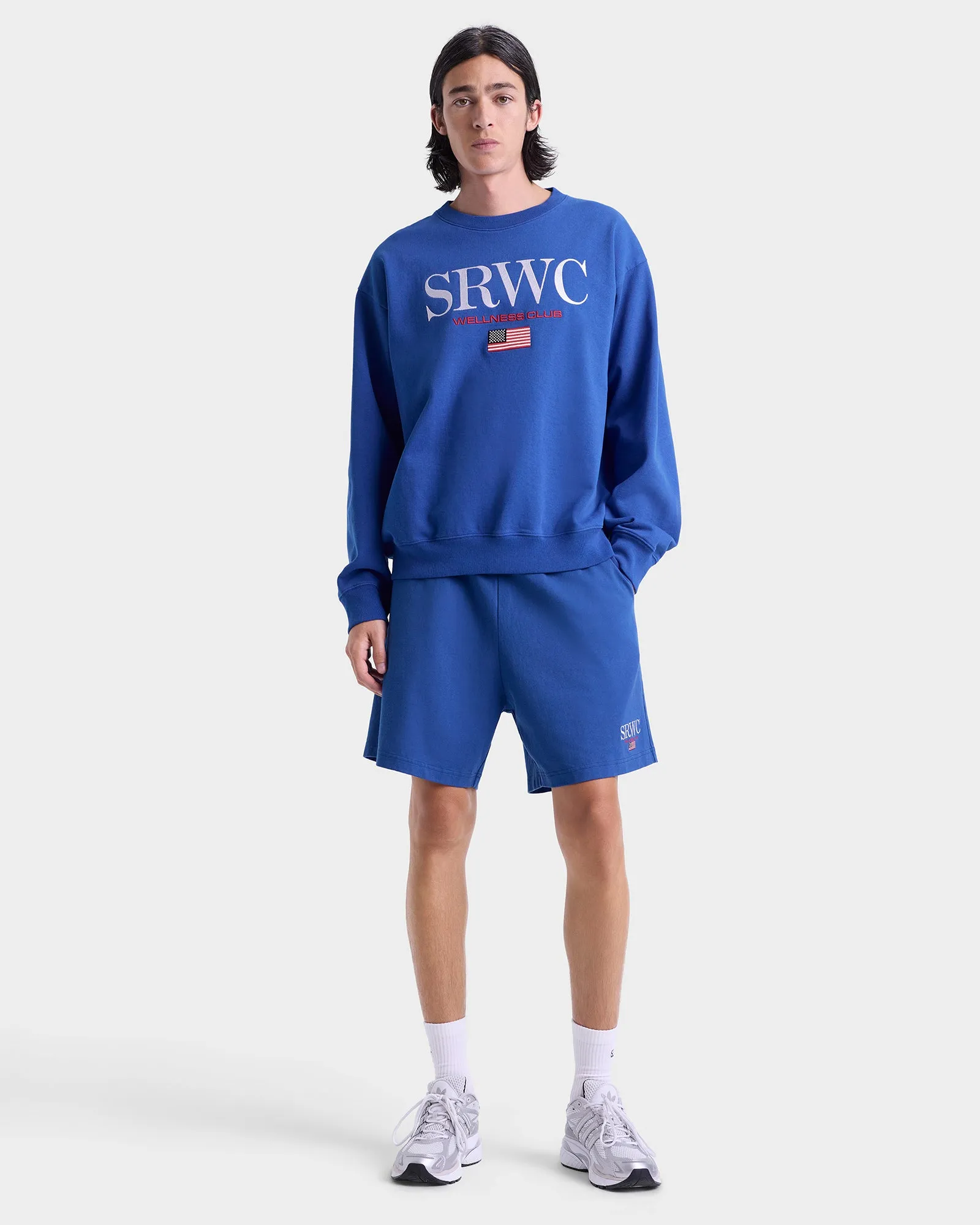 Nautical Embroidered Crewneck - Team Blue/White sold by Sporty and Rich product image thumbnail 4