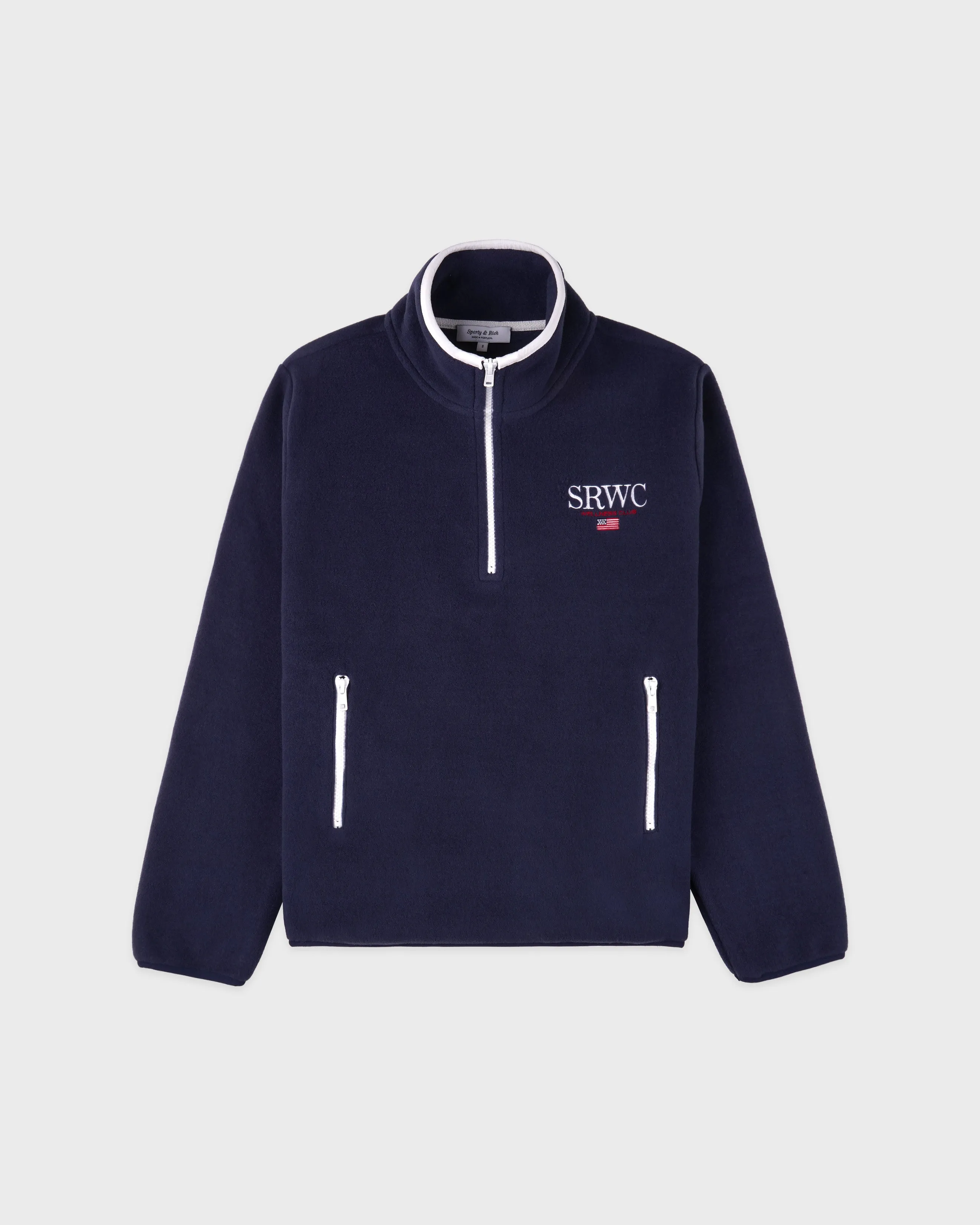 Nautical Polar Quarter Zip - Navy sold by Sporty and Rich