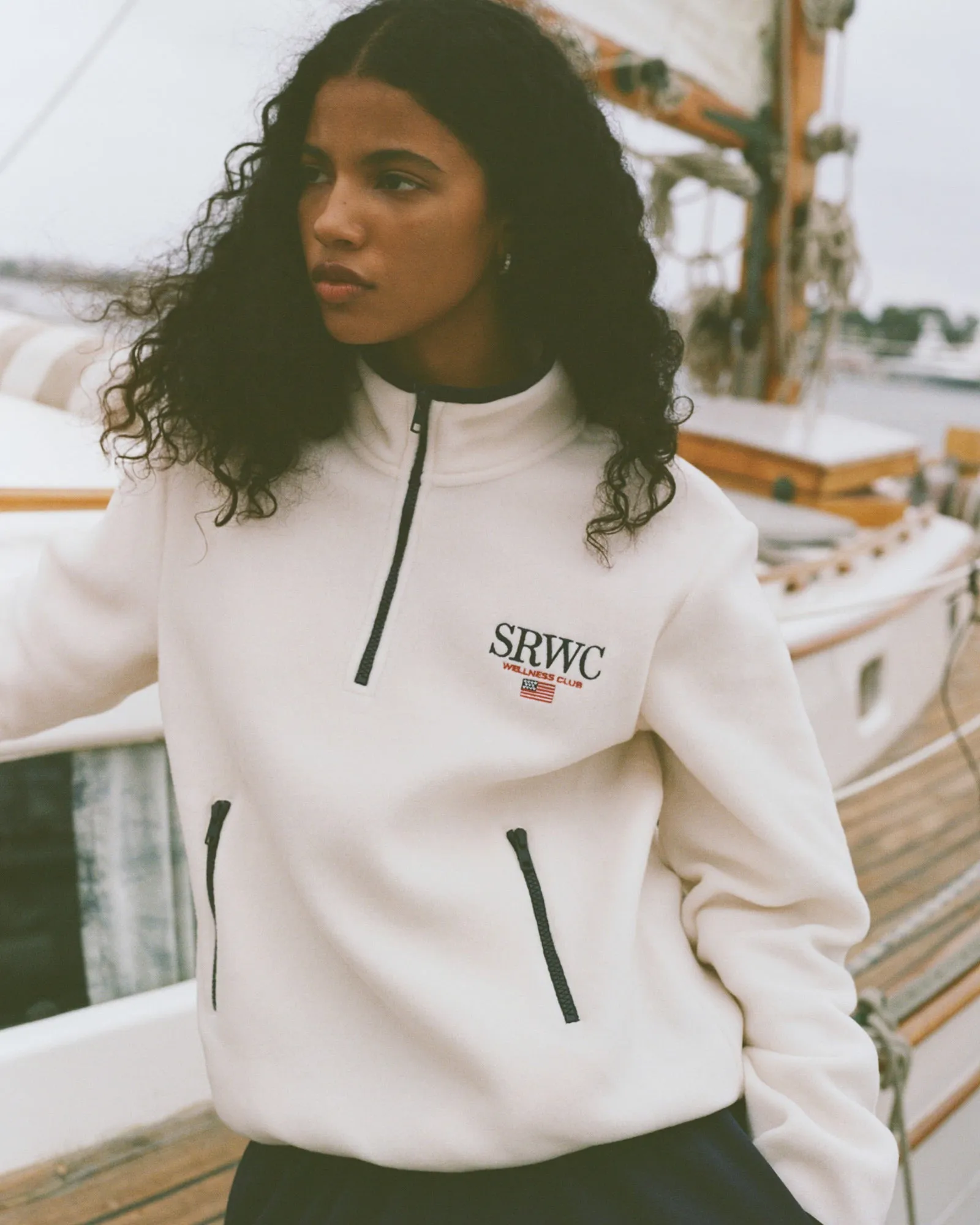 Nautical Polar Quarter Zip - Ecru sold by Sporty and Rich product image thumbnail 2