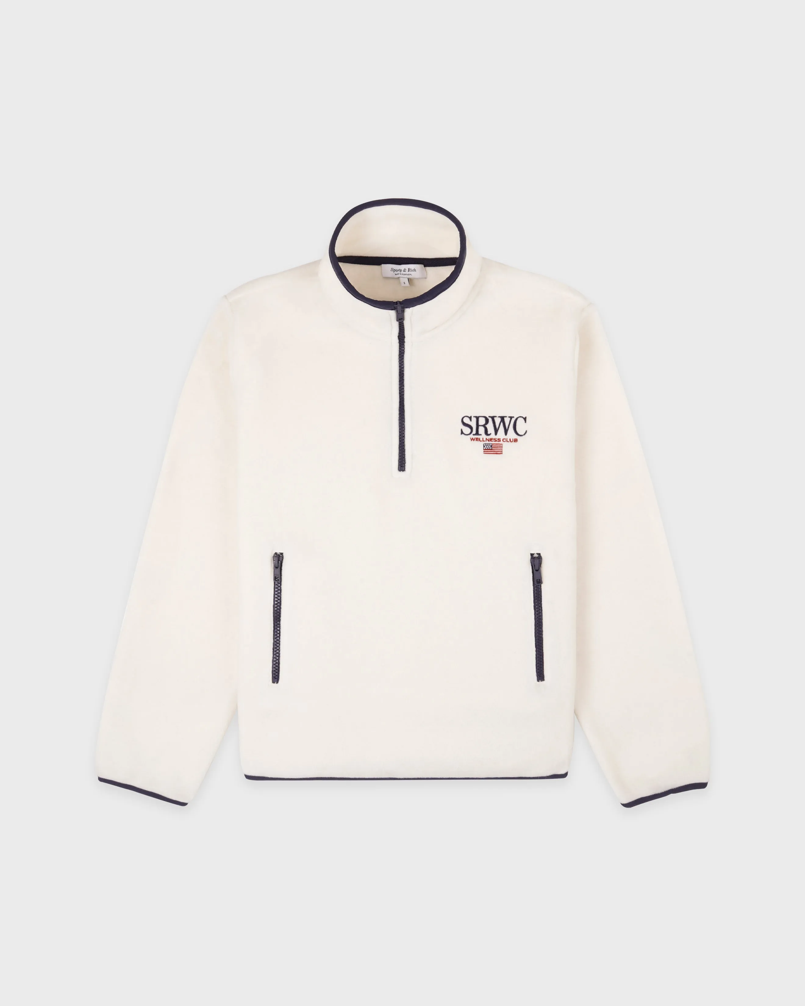 Nautical Polar Quarter Zip - Ecru sold by Sporty and Rich
