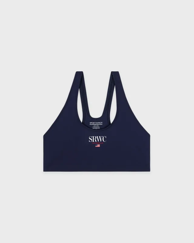 Nautical Sports Bra - Navy sold by Sporty and Rich