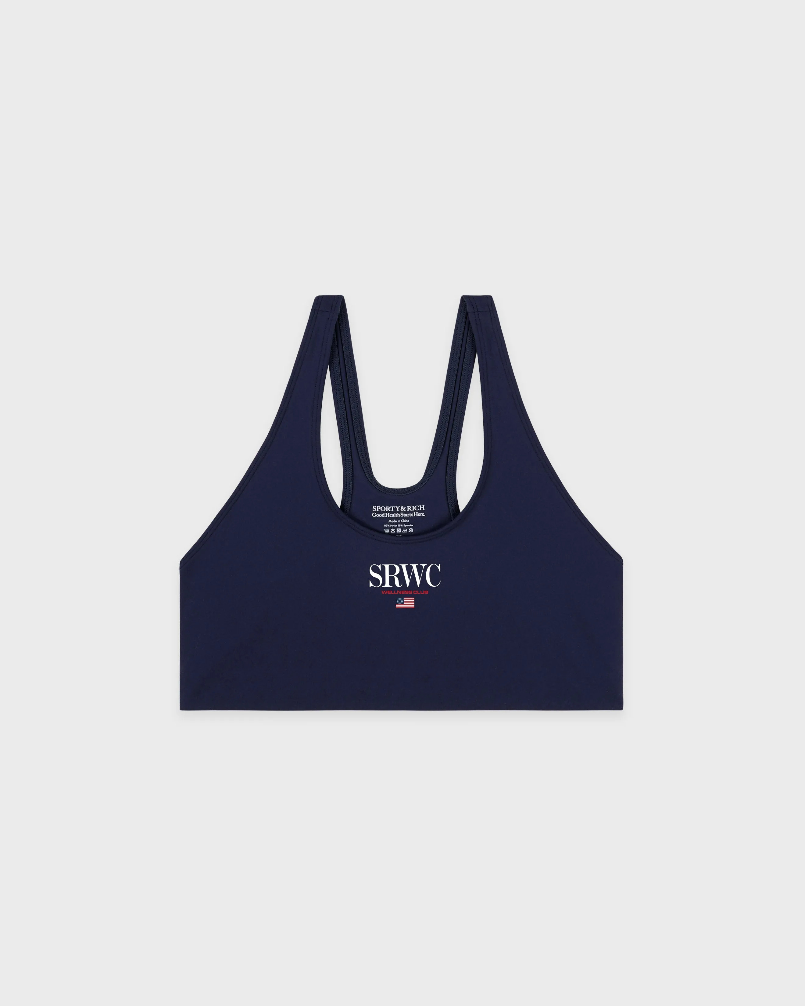 Nautical Sports Bra - Navy sold by Sporty and Rich