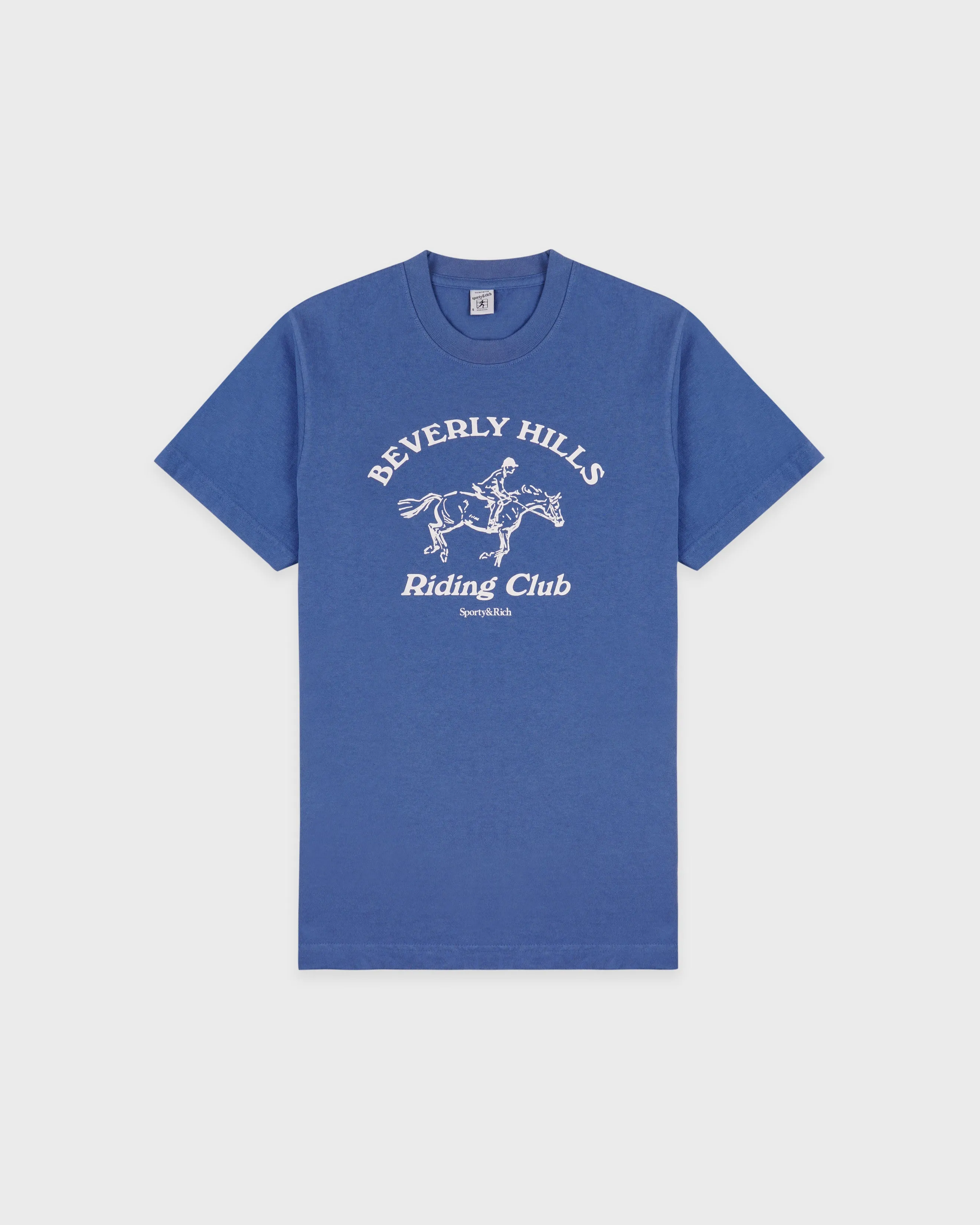 BH Riding Club T-Shirt - Pier Blue/Ecru sold by Sporty and Rich