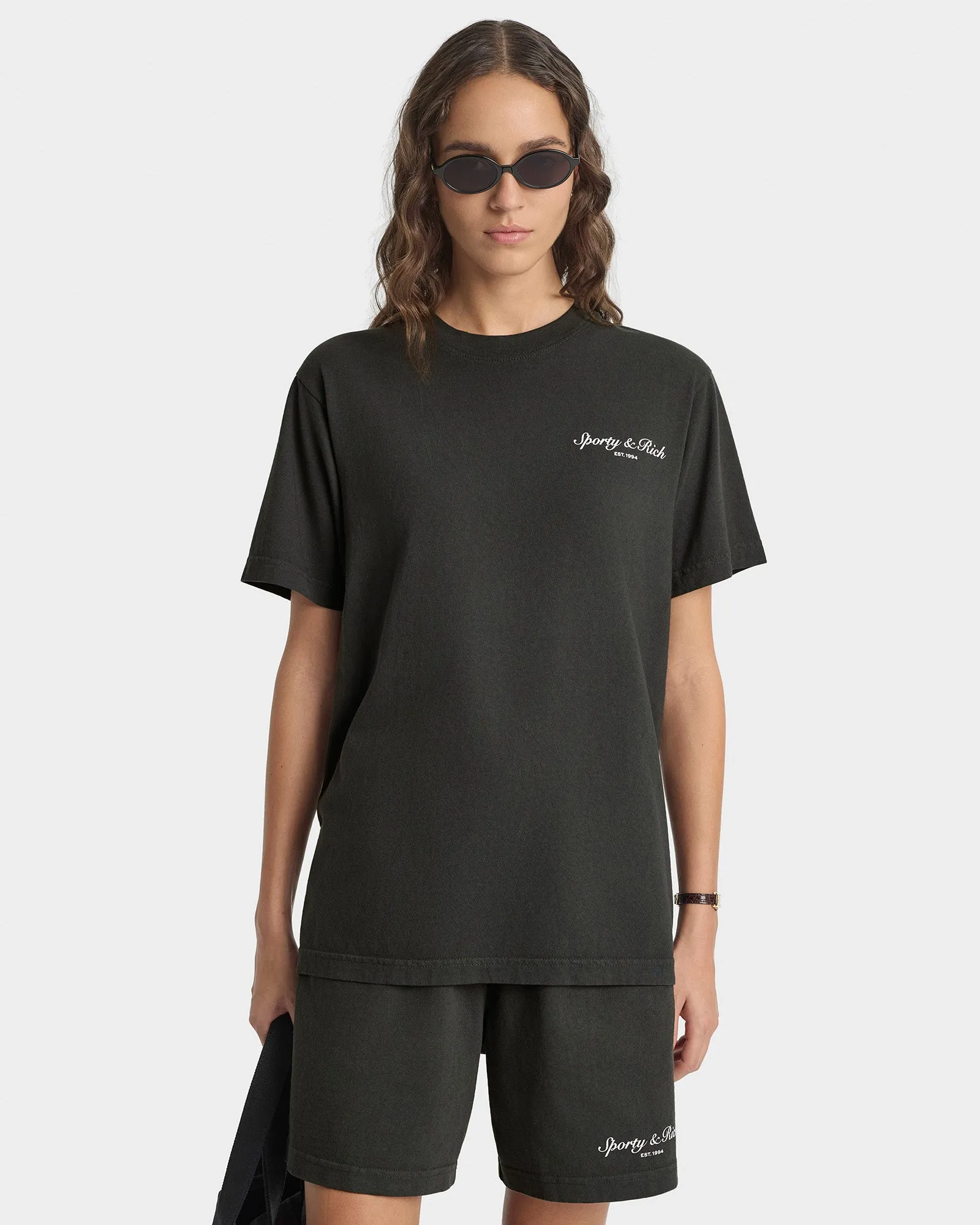 Stallion T-Shirt - Faded Black/White sold by Sporty and Rich product image thumbnail 3