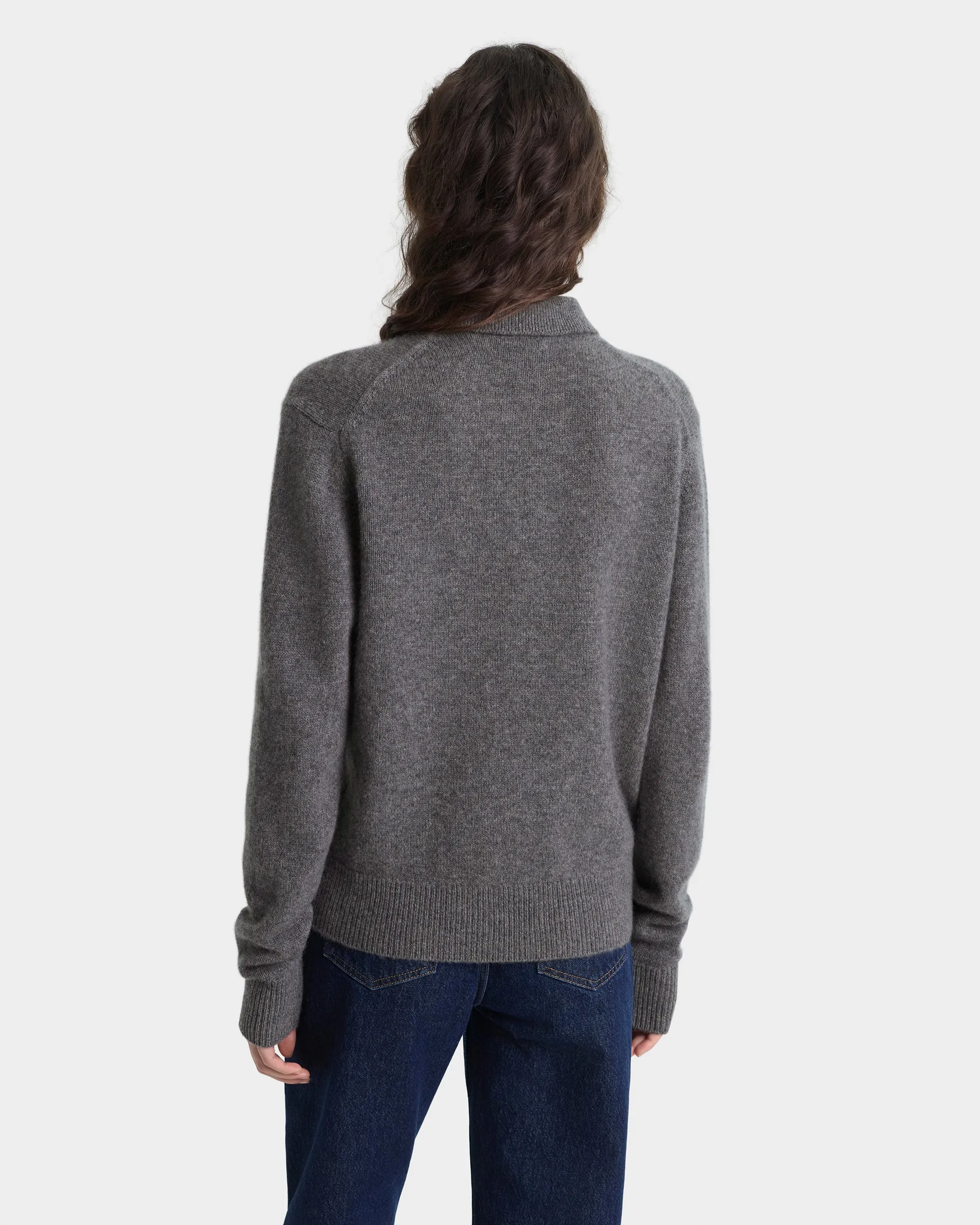 Heritage Yankees Serif Cashmere Polo - Dark Grey/White sold by Sporty and Rich product image thumbnail 5