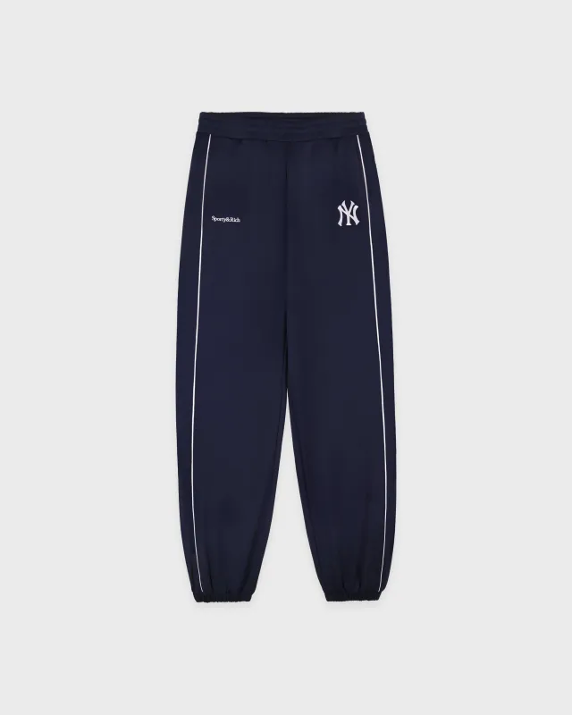 Heritage Yankees Serif 90S Elio Track Pant - Navy/White made by Sporty and Rich