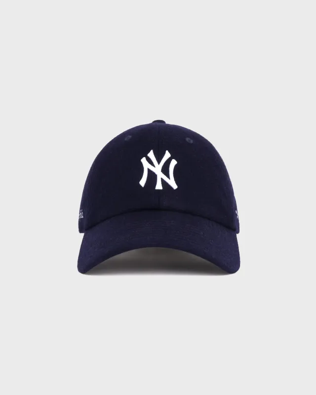 Yankees Serif Wool Hat - Navy/White sold by Sporty and Rich