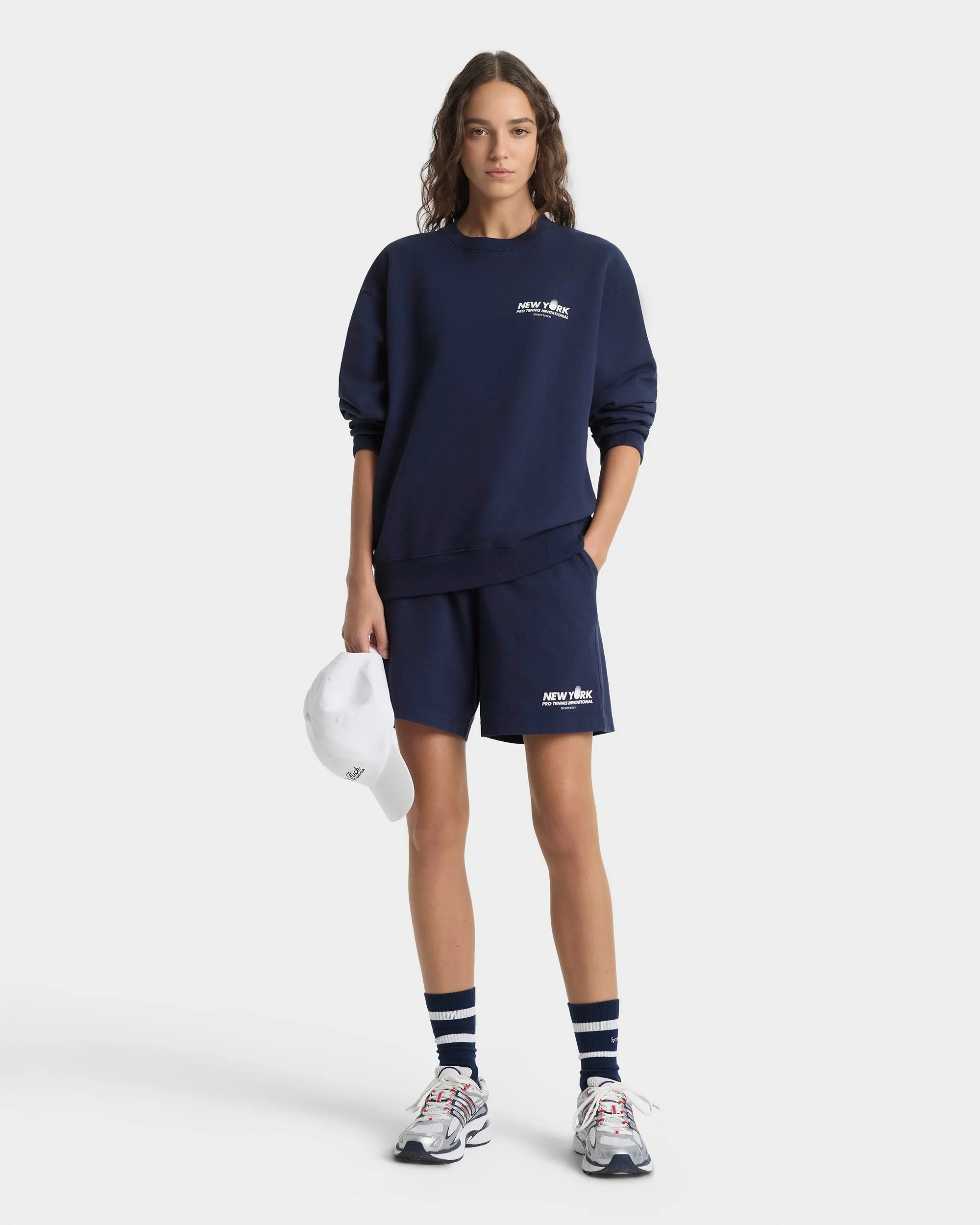 Pro Crewneck - Navy/White sold by Sporty and Rich product image thumbnail 2