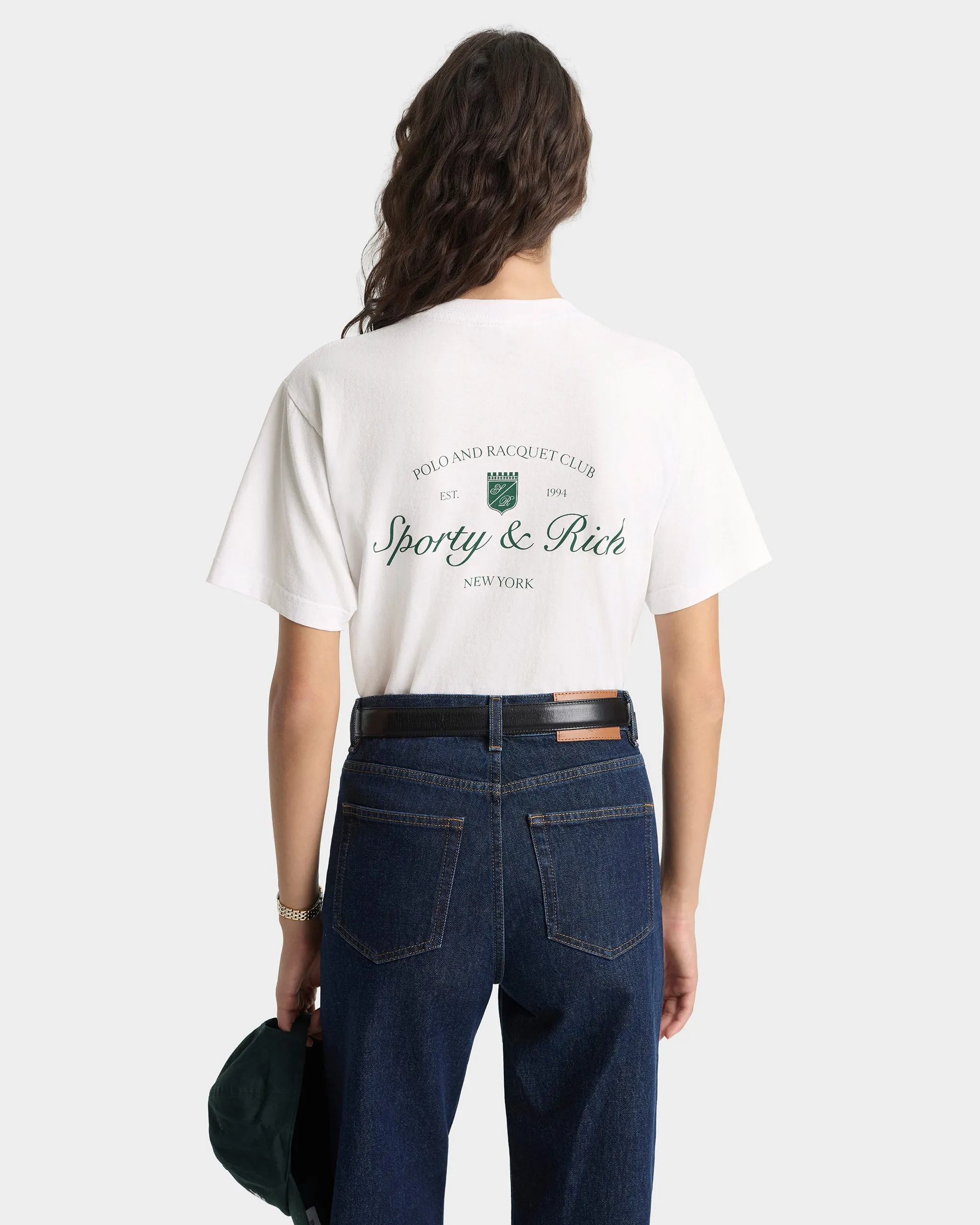Syracuse T-Shirt - White/Forest sold by Sporty and Rich product image thumbnail 4