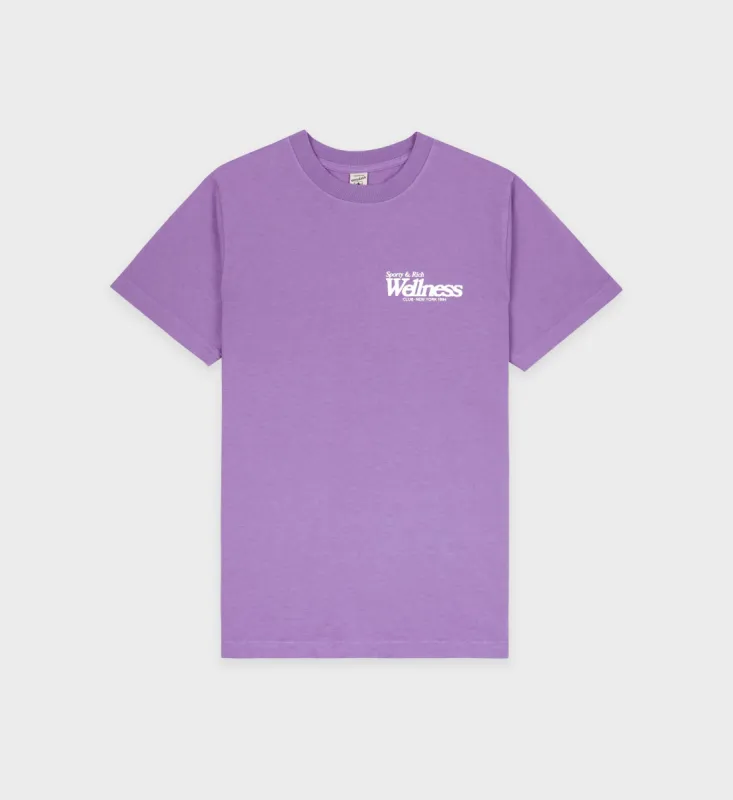 Wellness NY T-Shirt - Violet/White sold by Sporty and Rich
