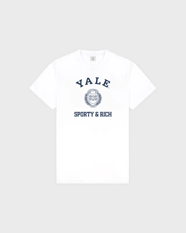 Veritas T-shirt - White/Navy sold by Sporty and Rich