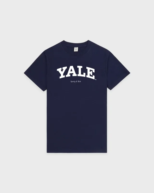 Yale Classic T-shirt - Navy/White sold by Sporty and Rich
