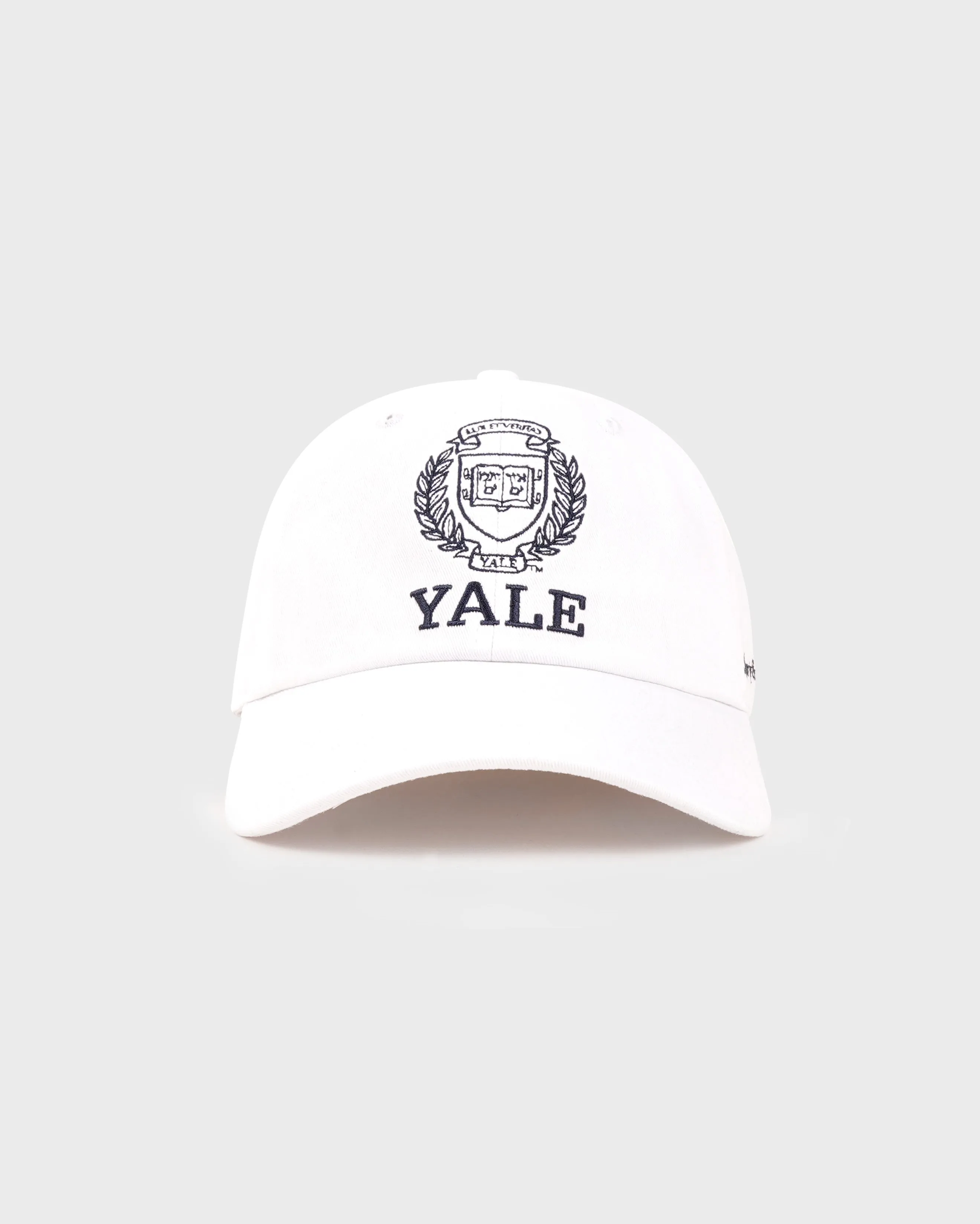 Yale Crest Hat - White sold by Sporty and Rich