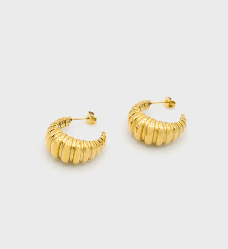 Textured Hoop Earring made by Sporty and Rich