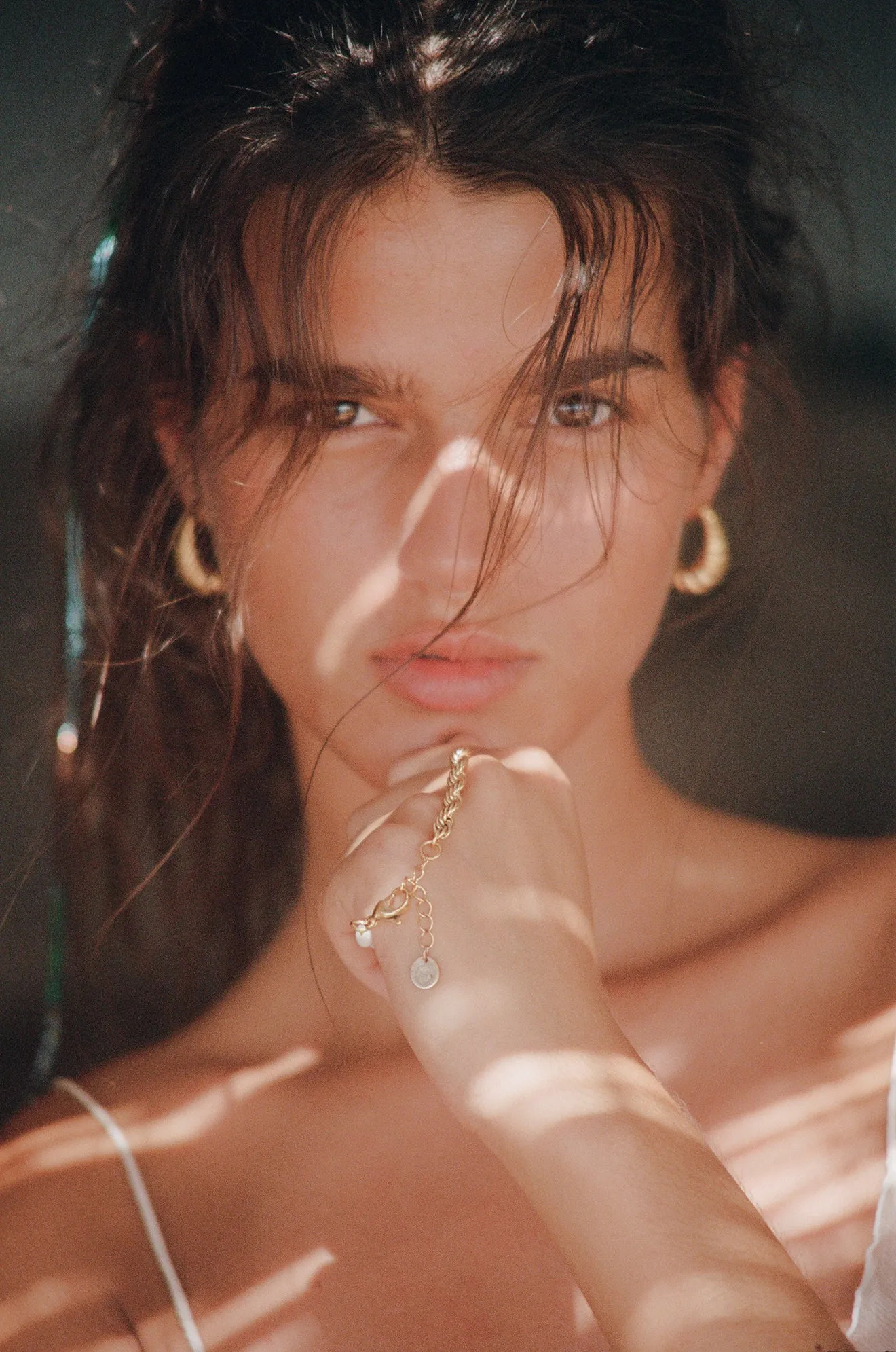 Textured Hoop Earring sold by Sporty and Rich product image thumbnail 5