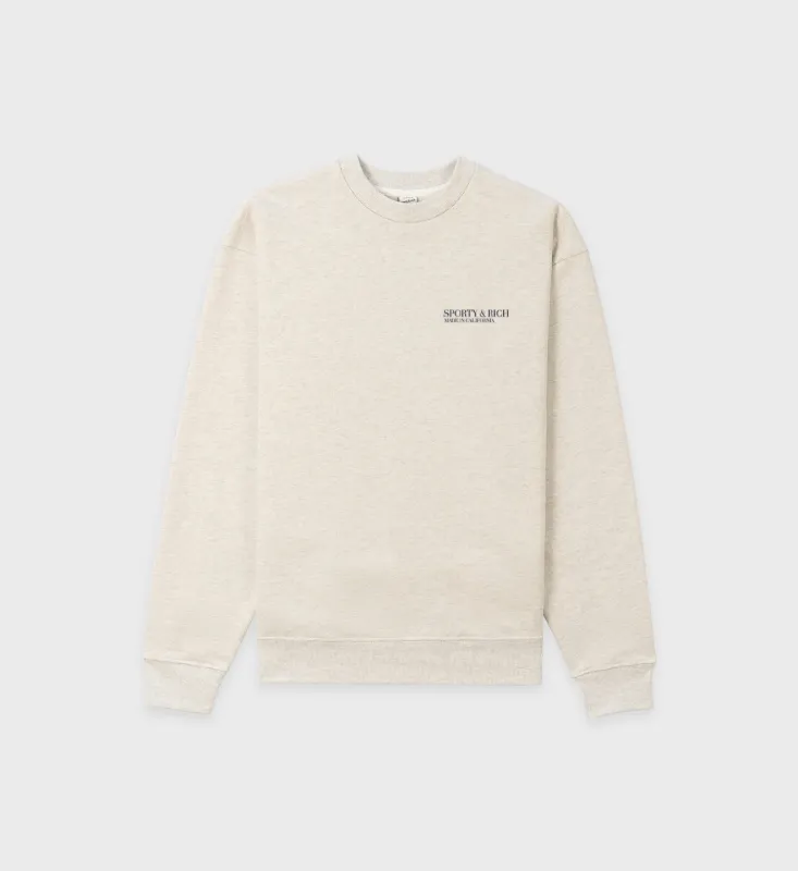 California Crewneck - Heather Oatmeal made by Sporty and Rich