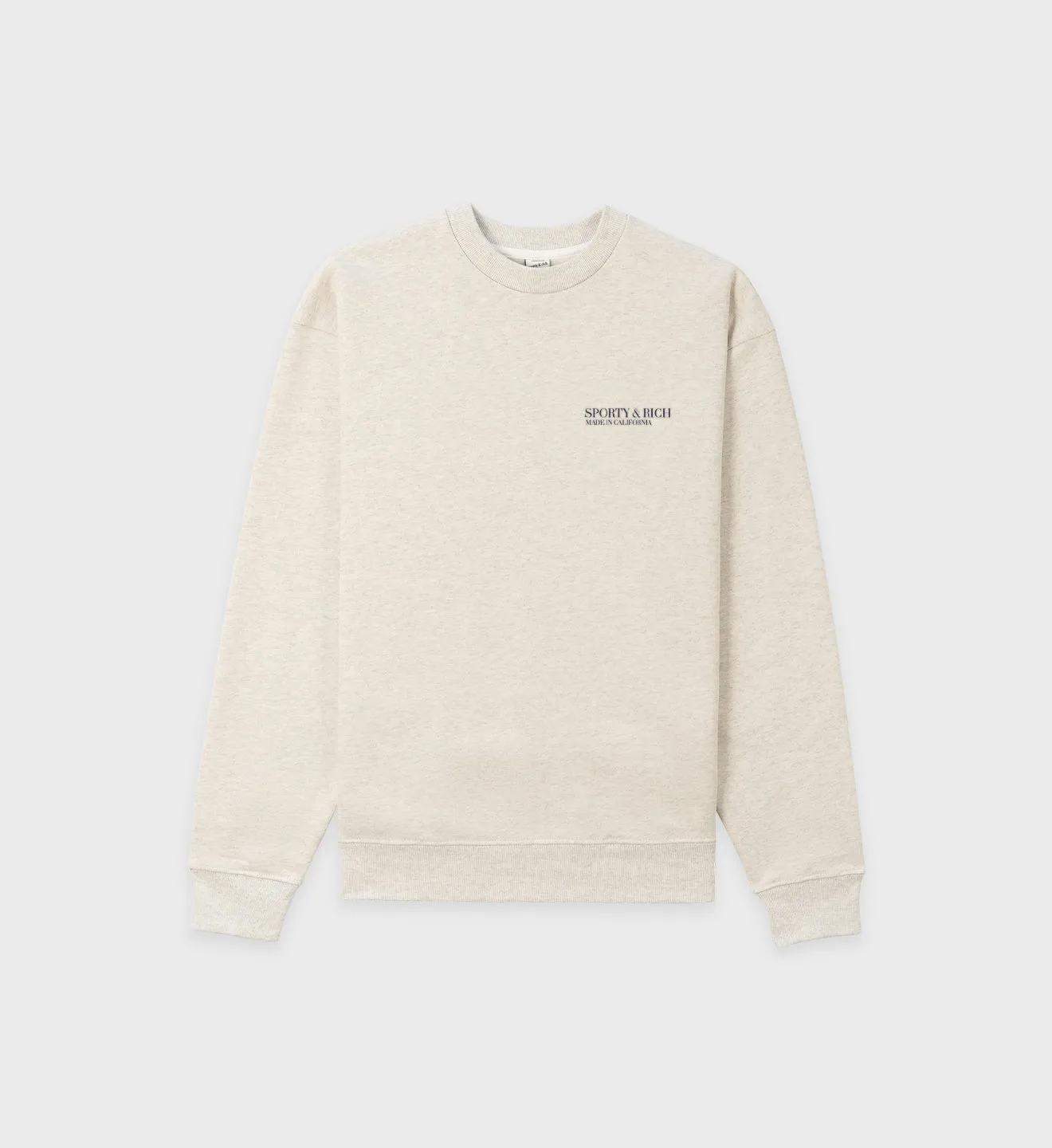 California Crewneck - Heather Oatmeal sold by Sporty and Rich
