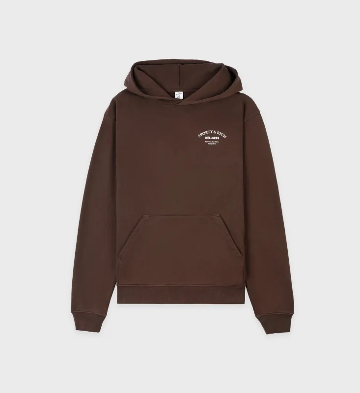 Wellness Studio Hoodie - Chocolate sold by Sporty and Rich