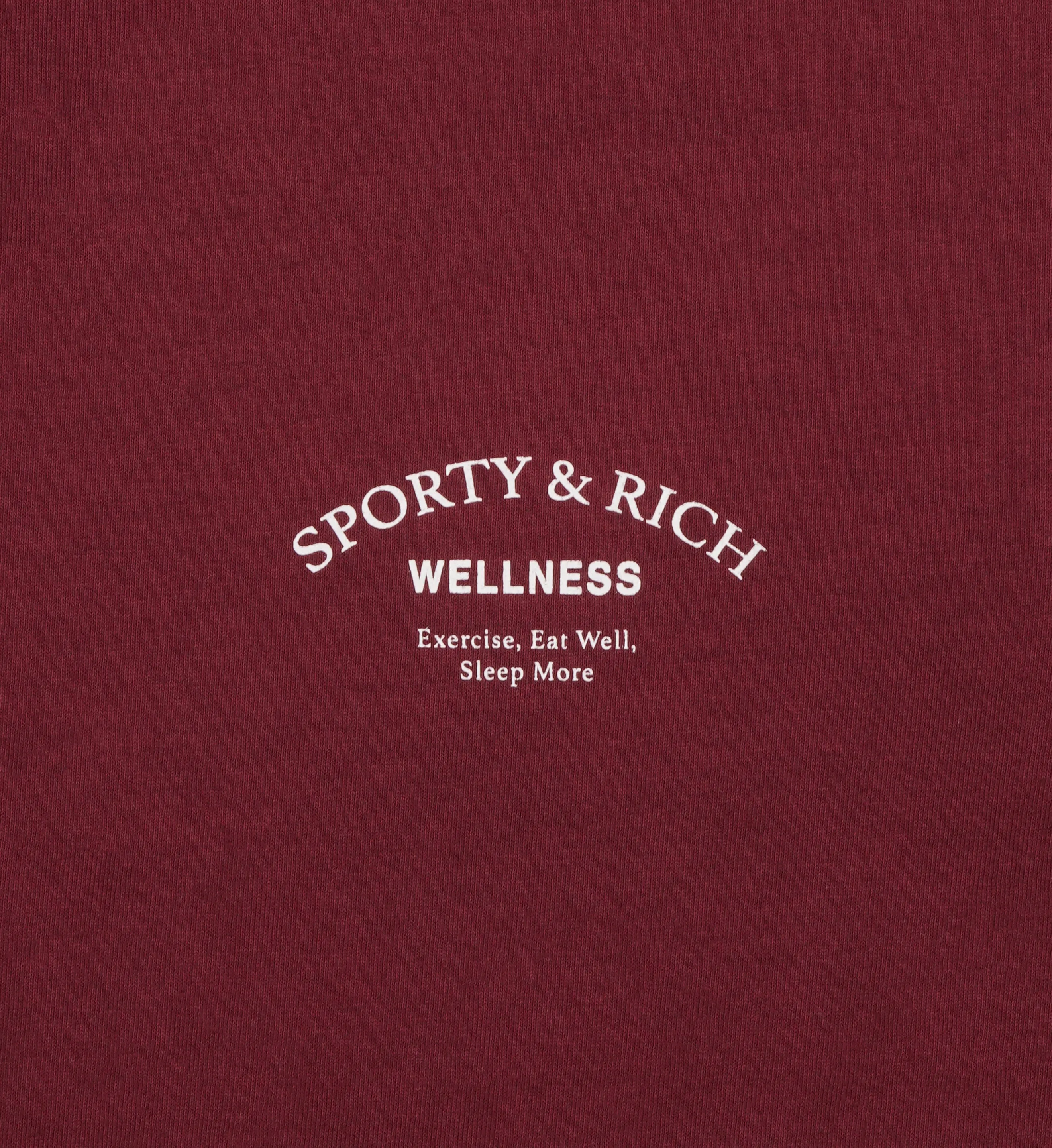 Wellness Studio Hoodie - Merlot/White sold by Sporty and Rich product image thumbnail 3