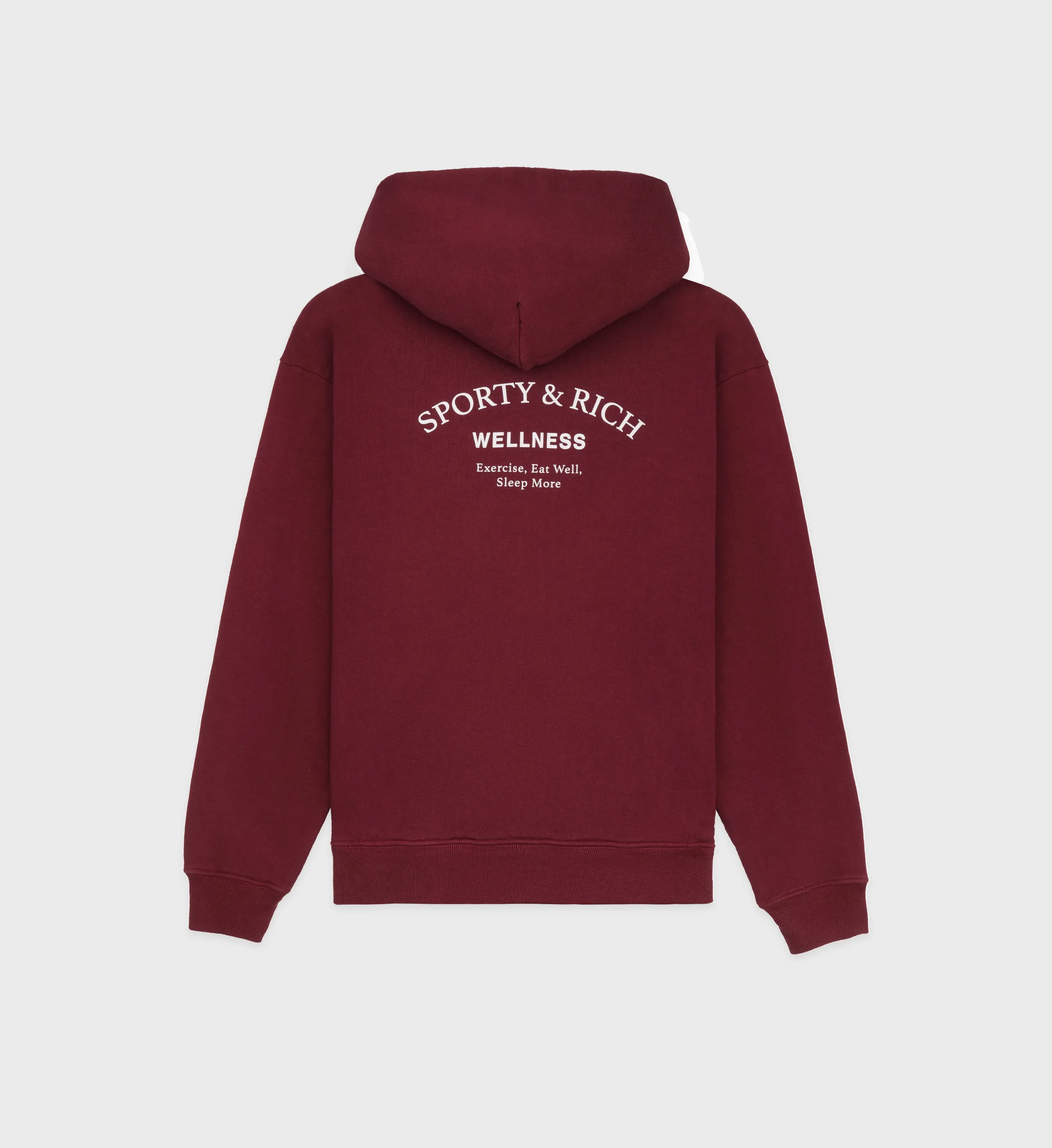 Wellness Studio Hoodie - Merlot/White sold by Sporty and Rich product image thumbnail 2