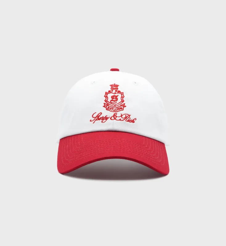 Vendome Hat - Ruby/White sold by Sporty and Rich